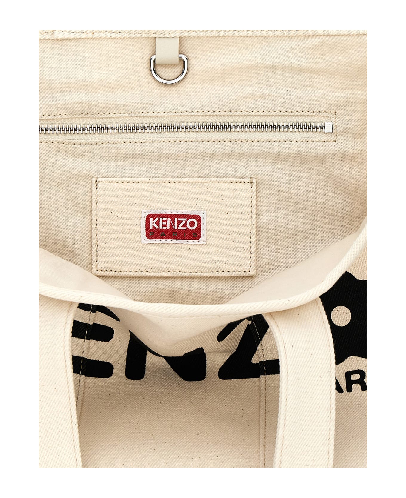 Kenzo 'kenzo Utility' Shopping Bag - White/Black