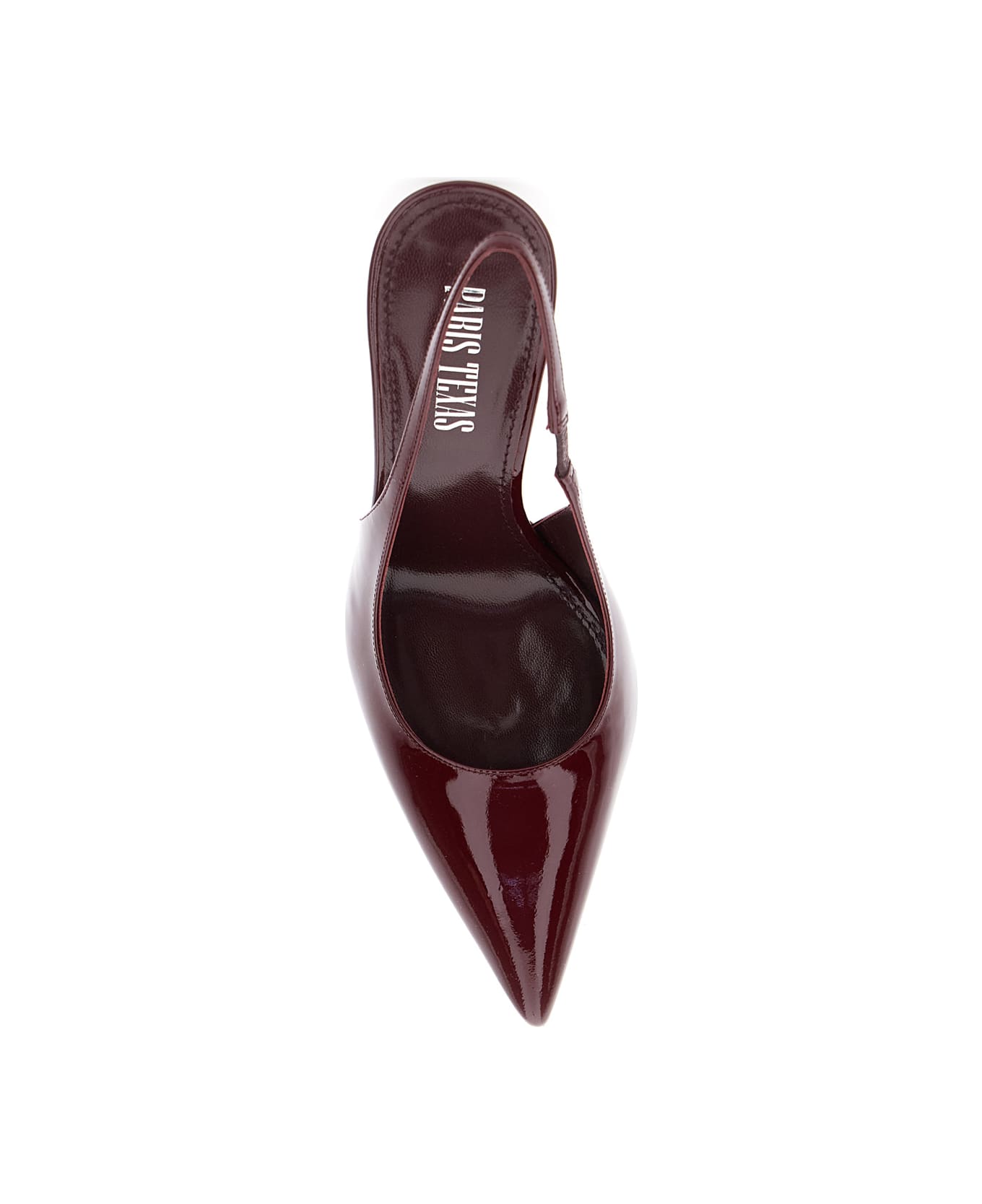 Paris Texas 
lidia
 Bordeaux Slingback Mules With High Stiletto Heel And Elastic Ankle Strap In Leather Woman - Bordeaux
