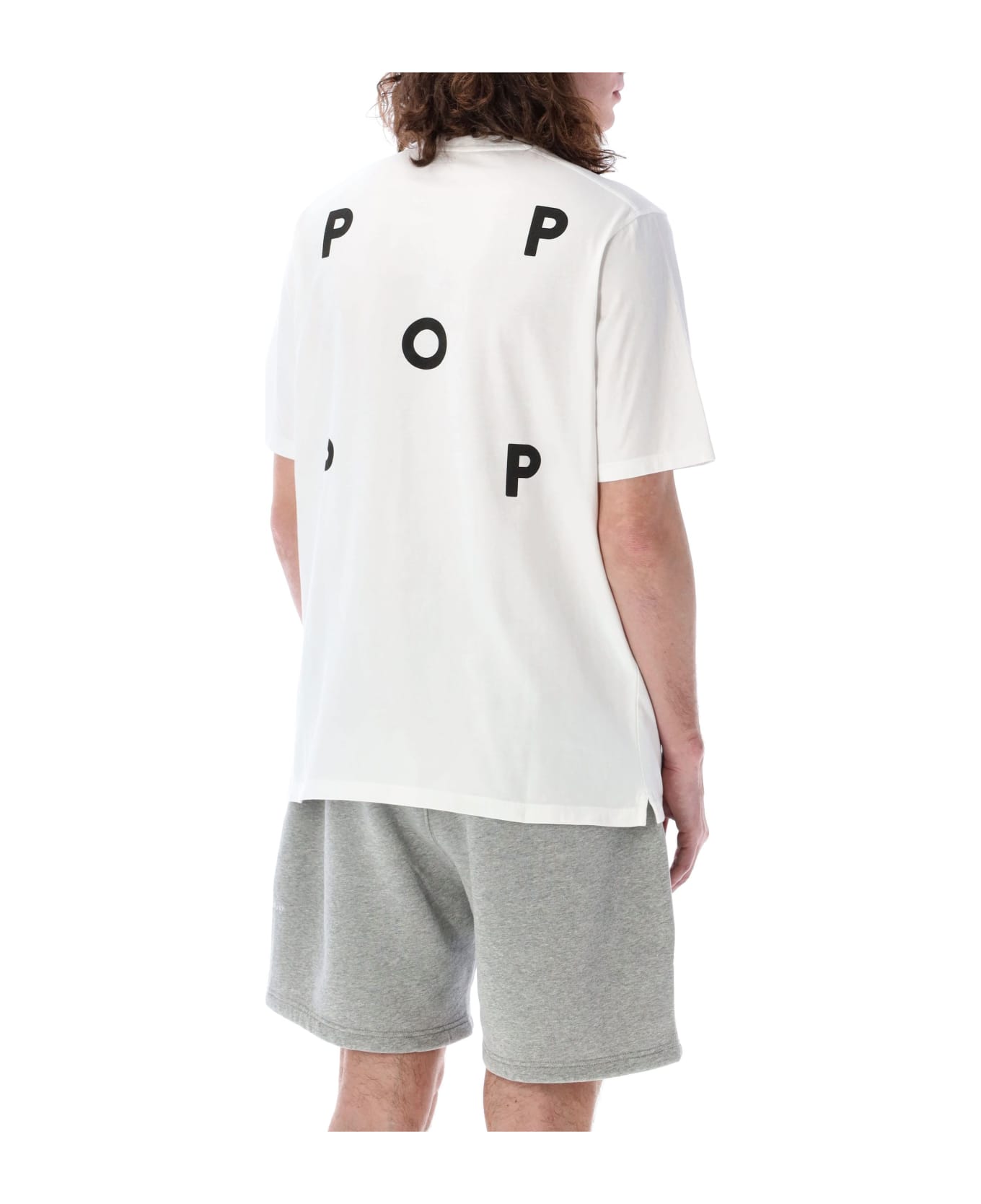 Pop Trading Company Pop Logo T-shirt - WHITE BLACK シャツ