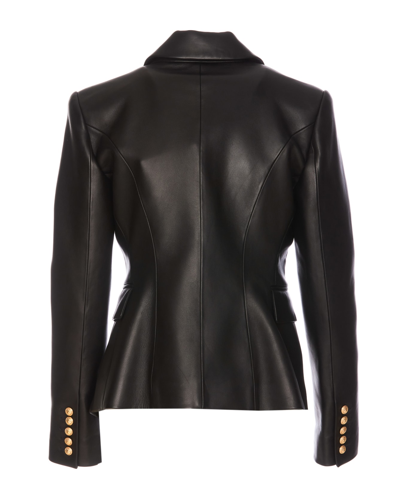 Balmain Classic Leather Jacket - Black
