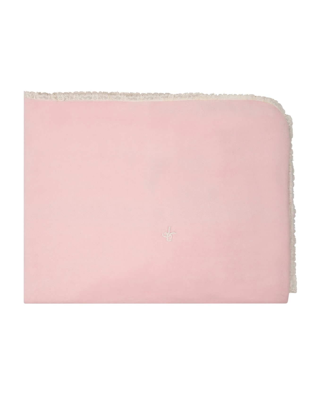 La stupenderia Pink Blanket For Baby Girl With Bow - Pink アクセサリー＆ギフト