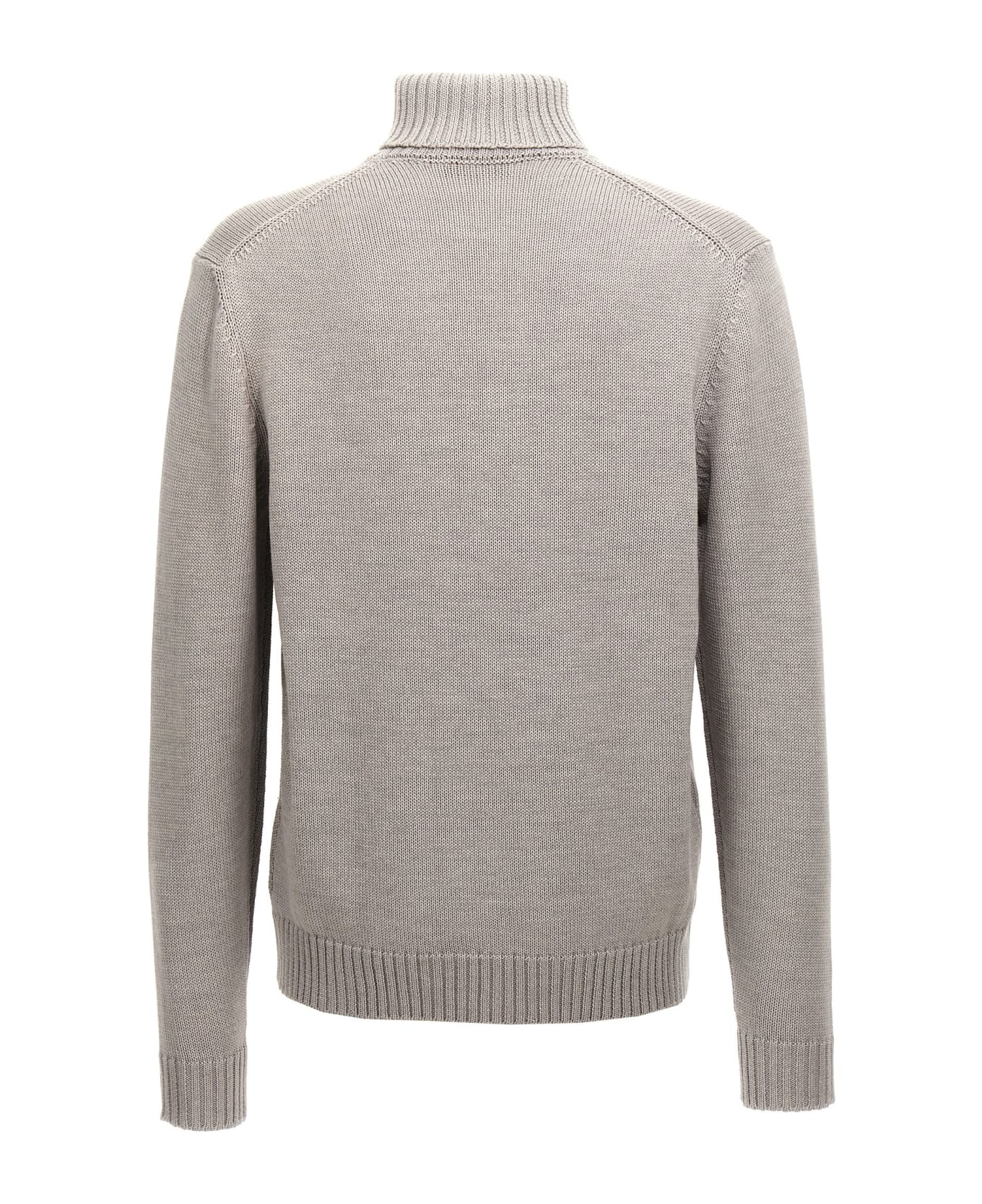 Zanone Turtle-neck Sweater - Gray