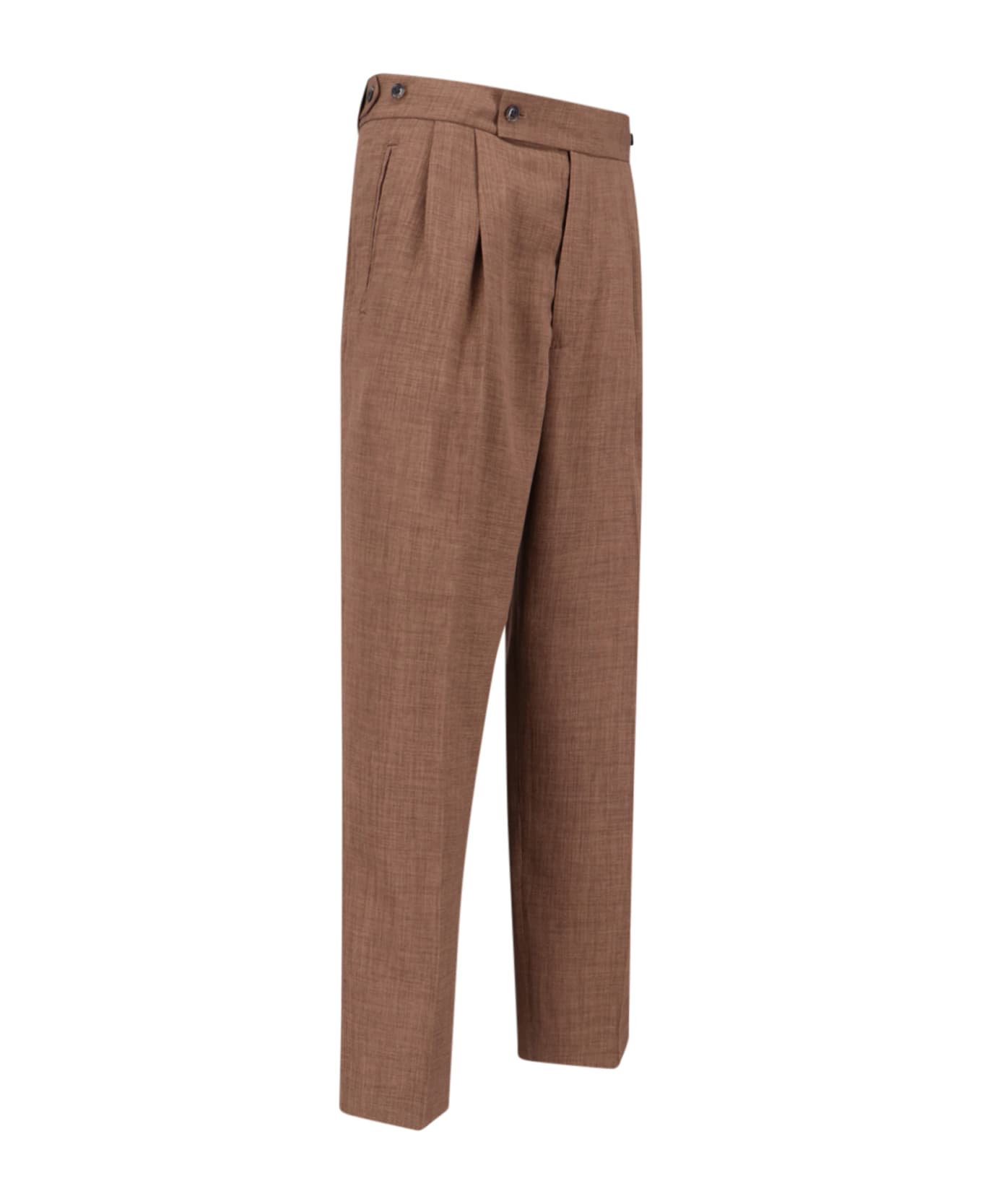 Needles Wide Tailored Trousers - Brown ボトムス