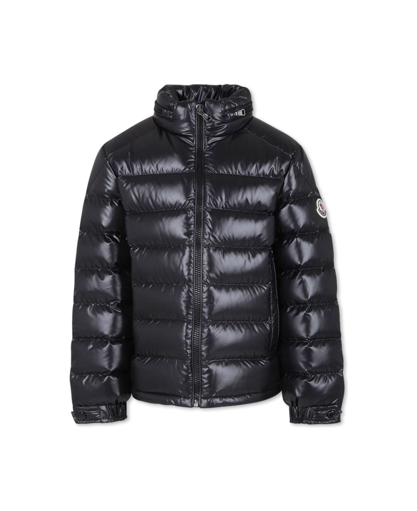 Moncler Jens Logo Patch High Neck Jacket - Black