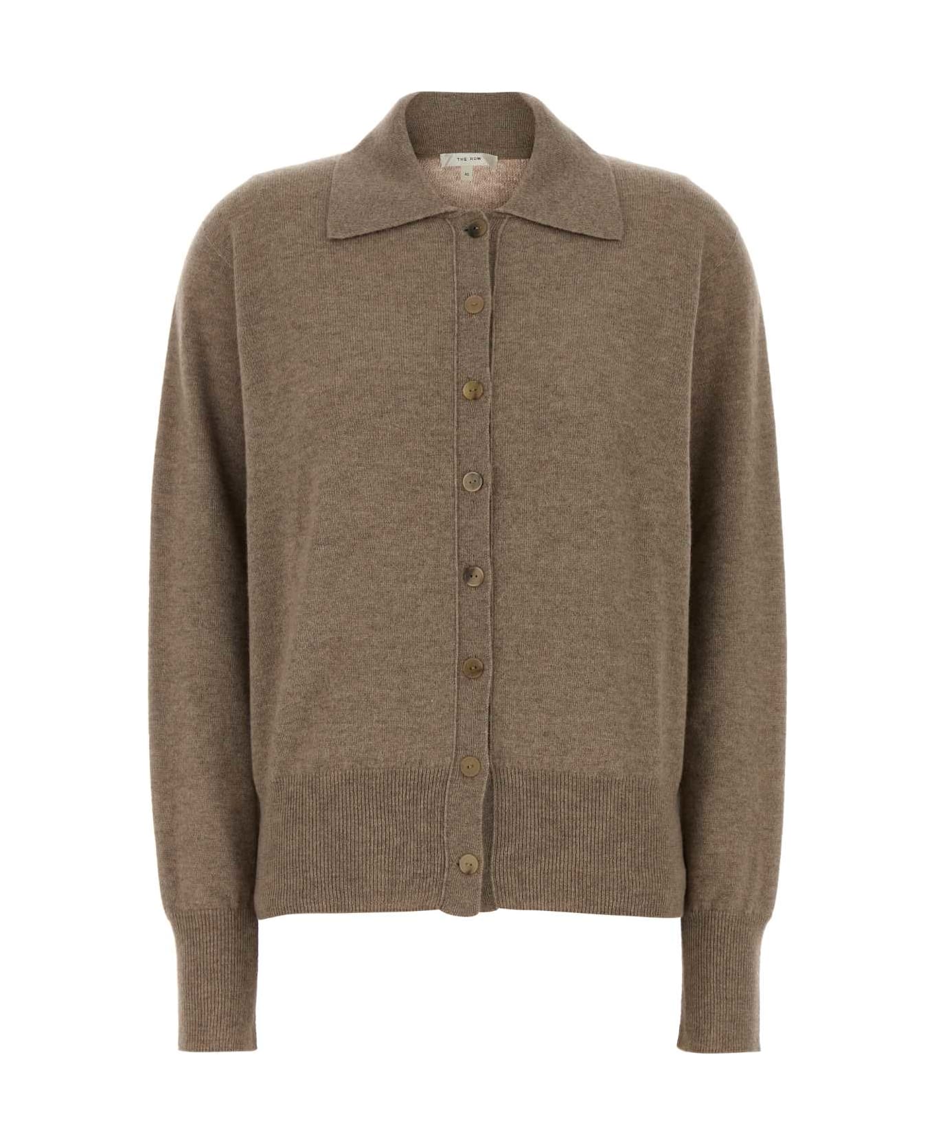 The Row Cappuccino Cashmere Lillia Cardigan - TAUPE