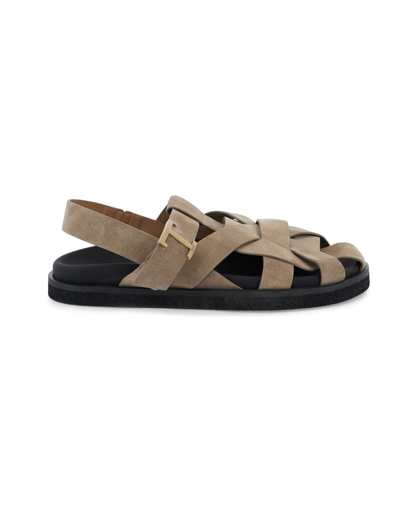 VIPセール40％オフ【TODS VELVET & LEATHER FLAT SANDAL】 62af006c5cf354dd37f23b32c50199