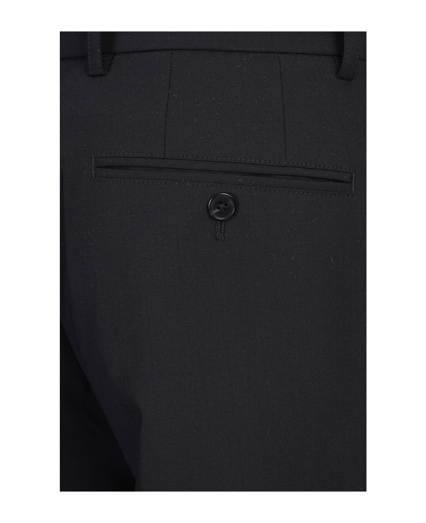 Theory Pants In Black Wool - black