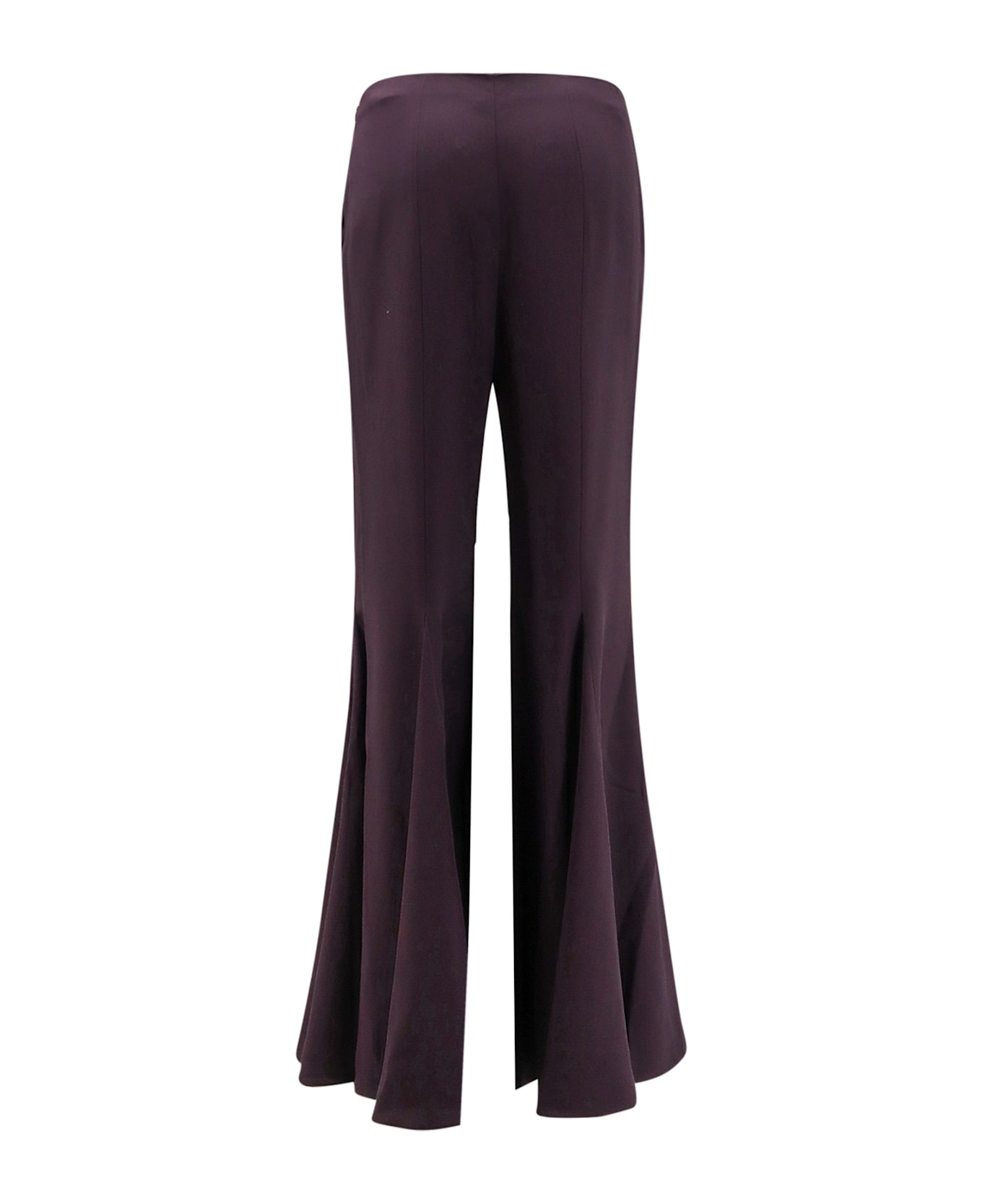 Acetate And Silk Trousers With Flared Bottom - Thumbnail 3