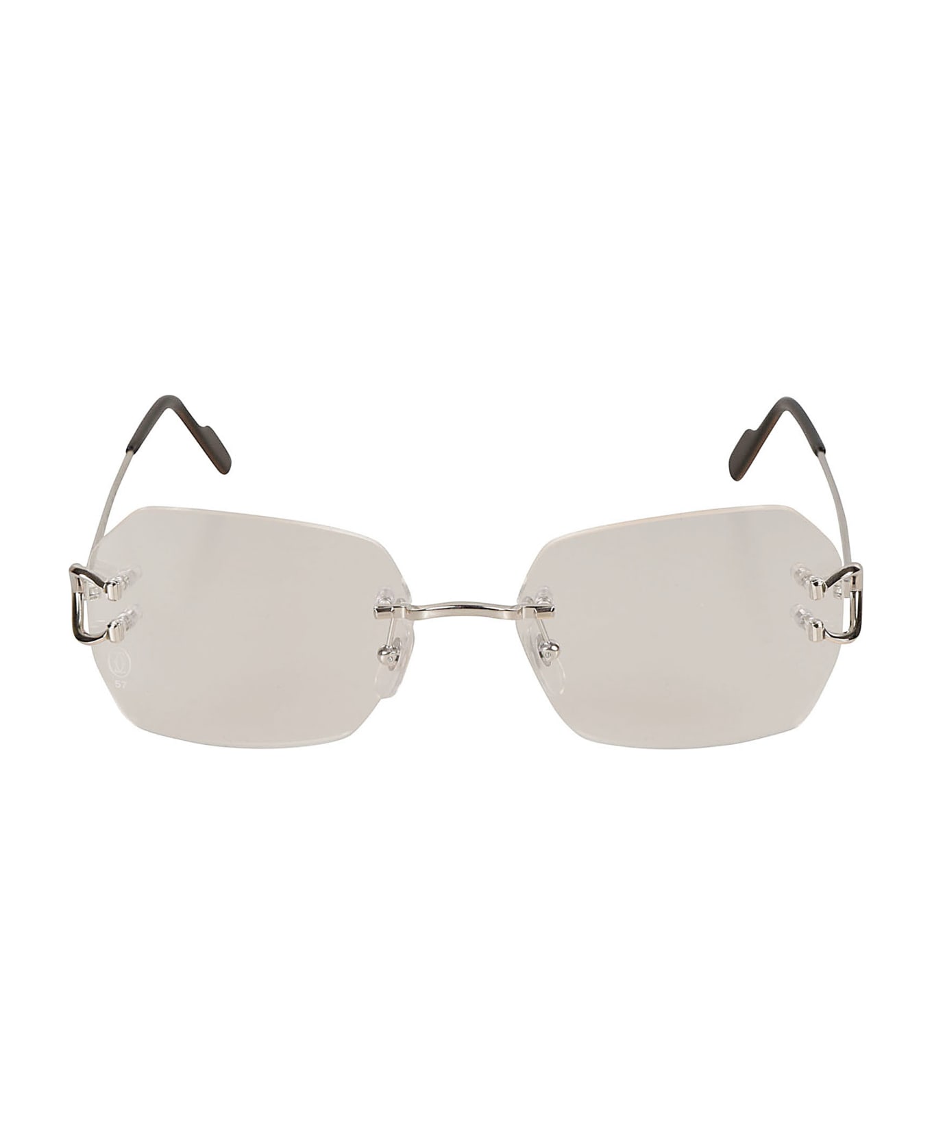 Cartier Eyewear Square Frame Glasses - Silver
