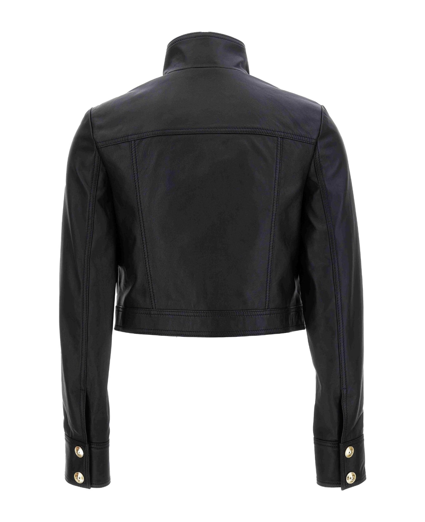 Versace Jeans Couture Leather Jacket - BLACK ジャケット