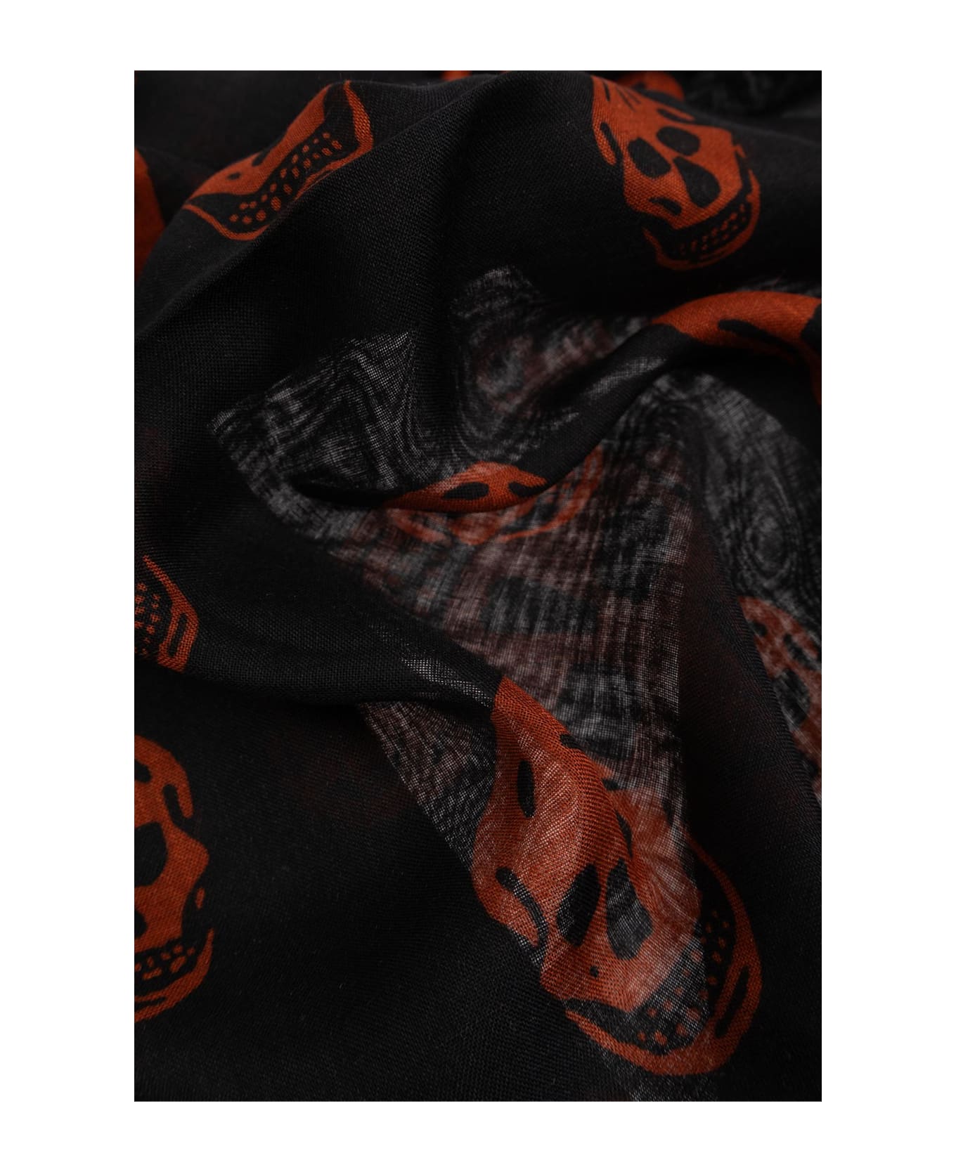 Alexander McQueen Scarf With Silk Trim - BLACKAMBER