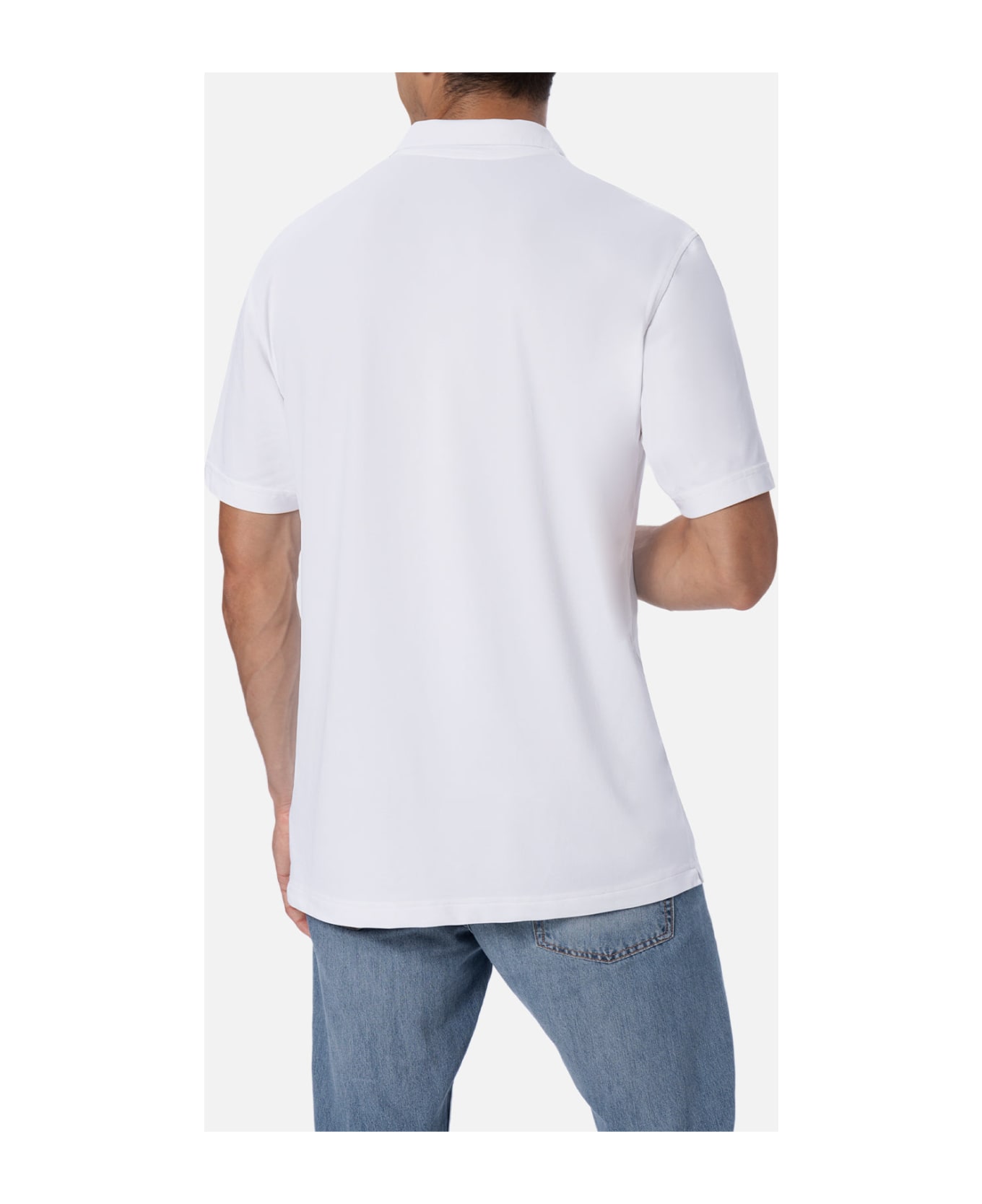 MC2 Saint Barth Man Off-white Technical Piquet Polo Shirt Camber - WHITE