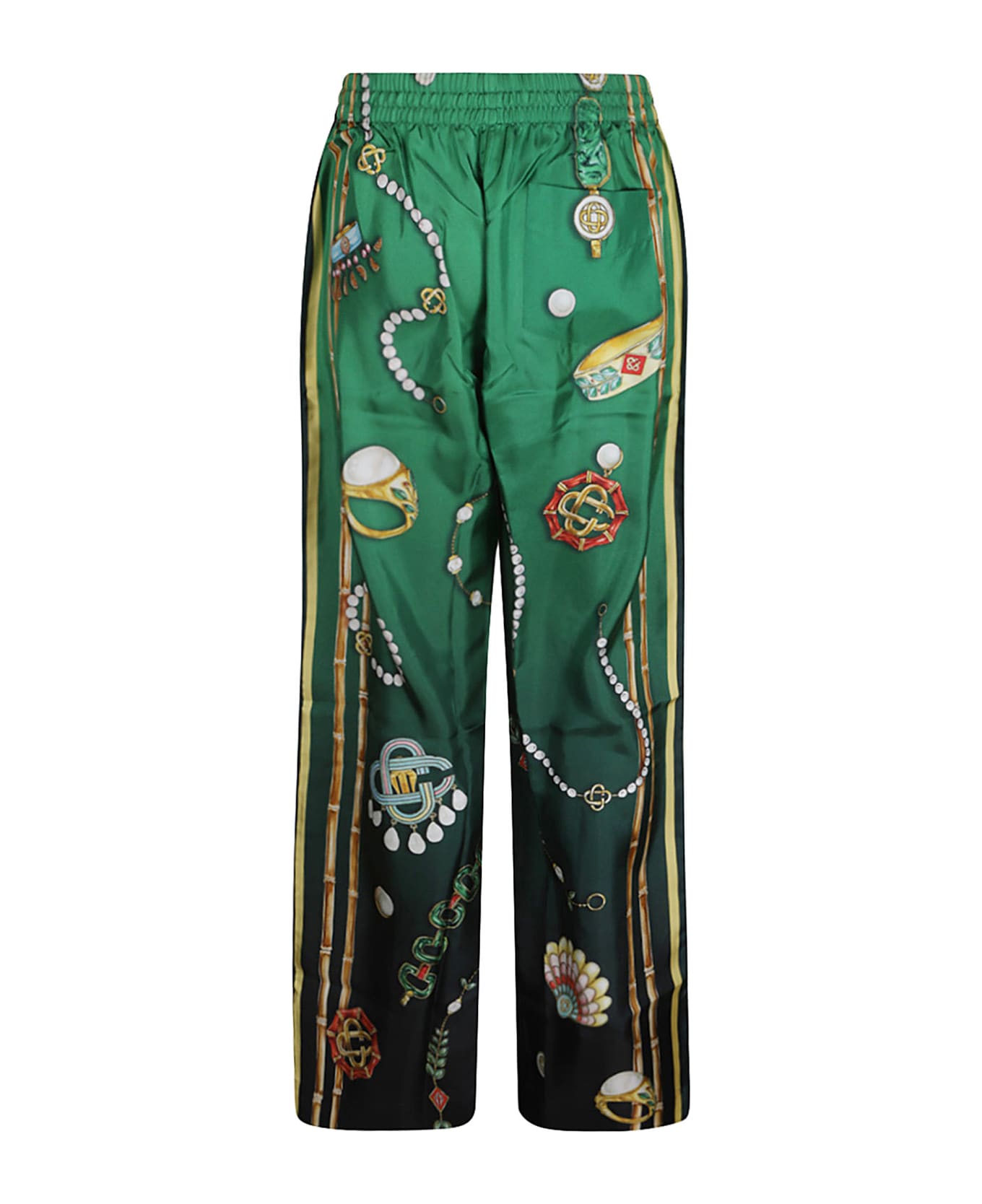 Casablanca Day Pajama Trousers - La Boite A Bijoux print green