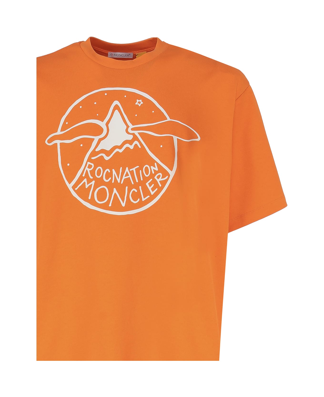 Moncler Genius T-shirt With Logo Pattern - Orange シャツ