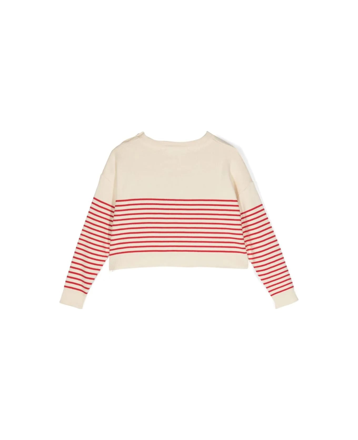 Philosophy di Lorenzo Serafini Kids Maglione A Righe - Cream