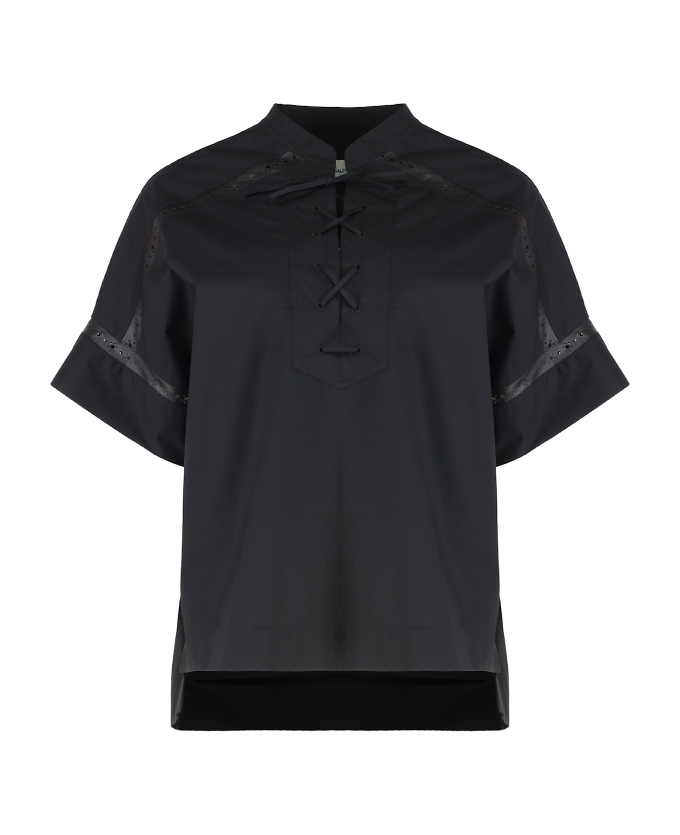 Yves Salomon Poplin Blouse - black