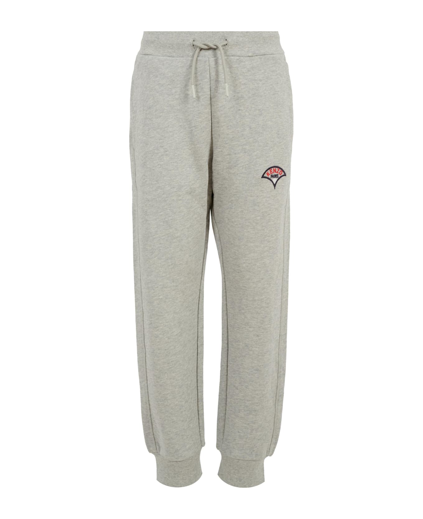 Kenzo Kids Grey Trousers For Girl With Logo - Grey