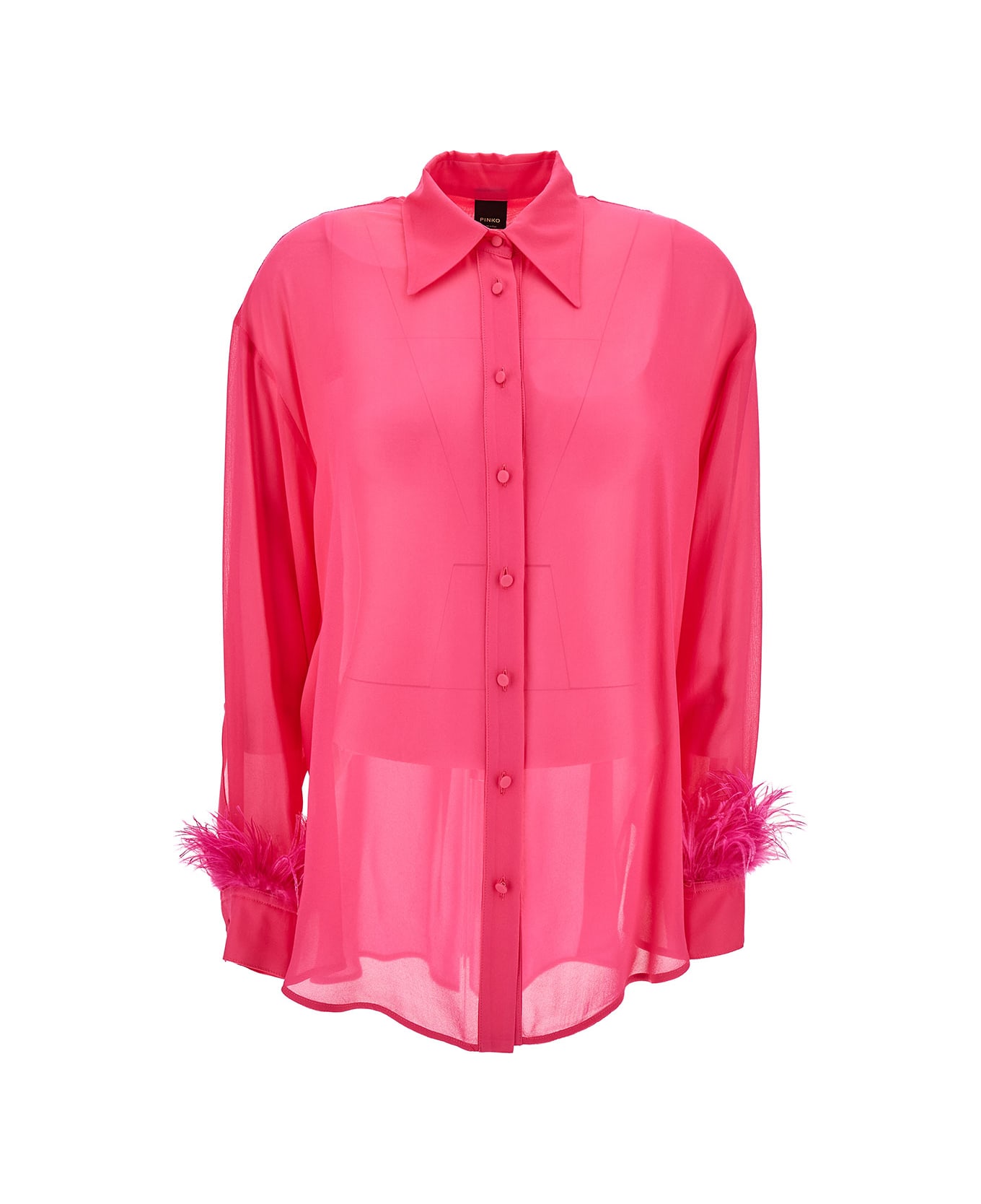 Pinko Circe Camicia Georgette Con - Pink シャツ