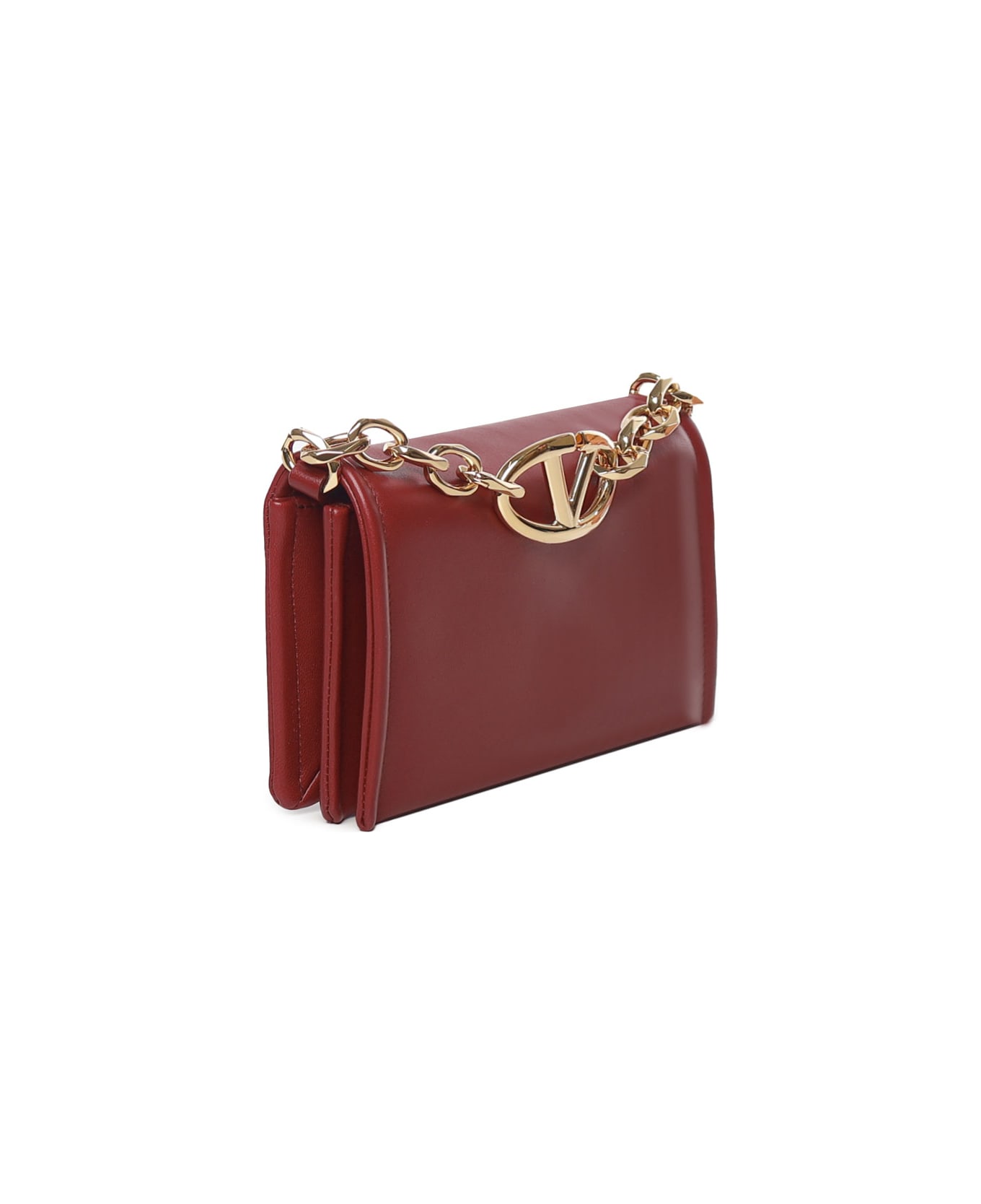 Valentino Garavani Vlogo Shoulder Bag - DEEP SCARLET