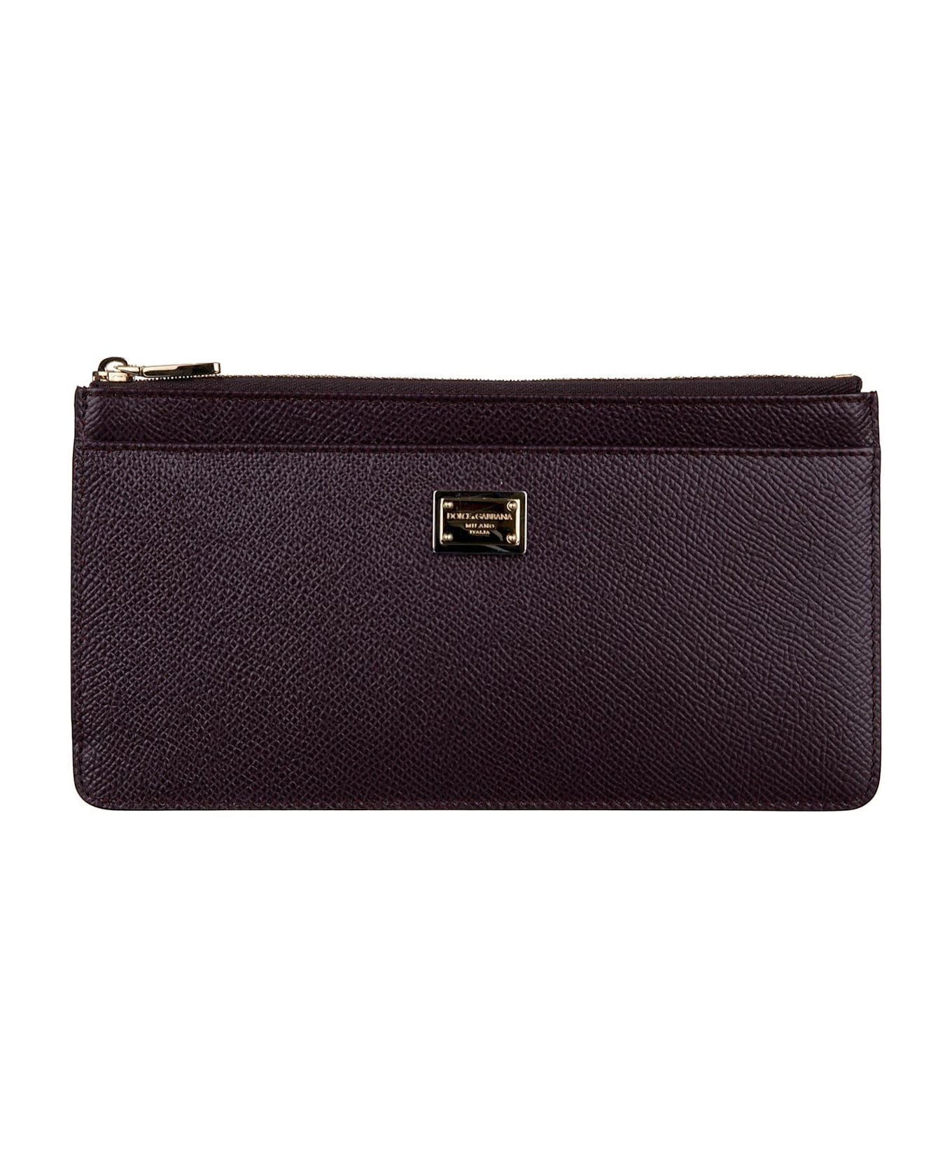 Dolce 
Gabbana Logo Plaque Zipped Cardholder - MULTICOLOUR
