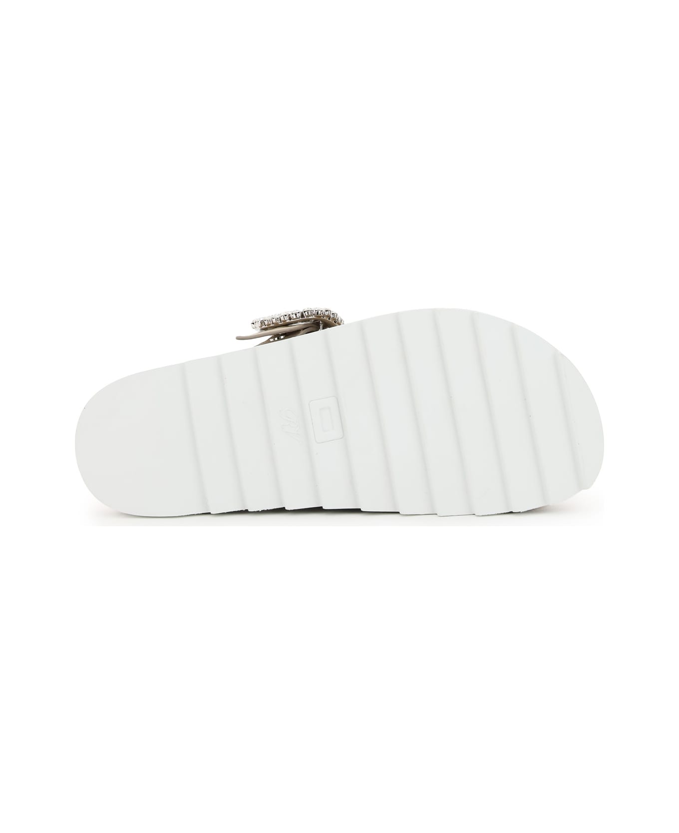 Roger Vivier Slidy Viv Mules Closed Toe Jewel Buckle - NATURALE CHIARO (Beige)