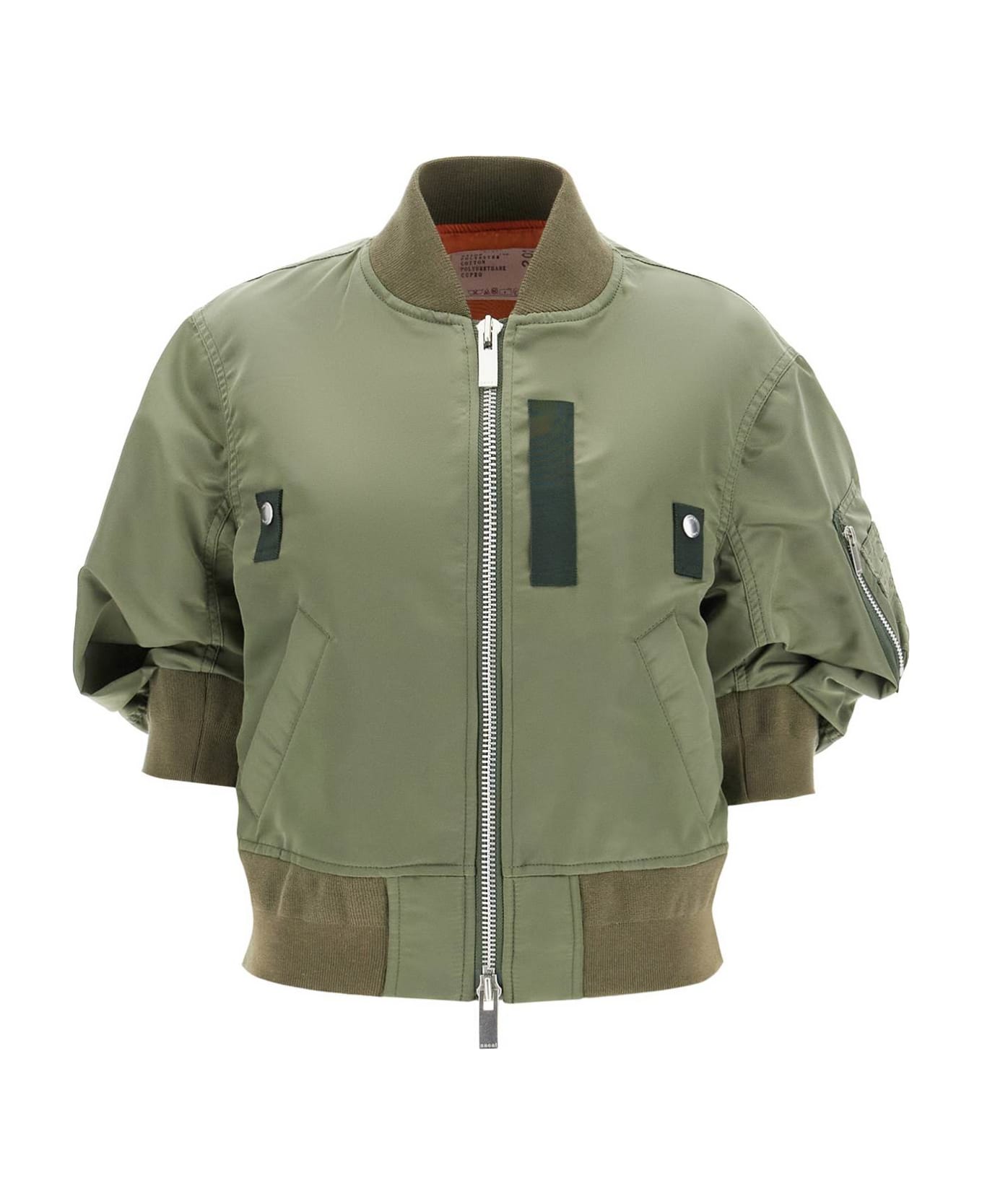 Sacai Short-sleeved Bomber - KHAKI (Khaki)
