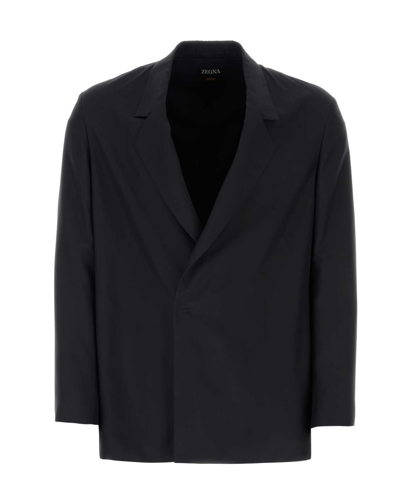 Zegna Black Silk Blazer - NR