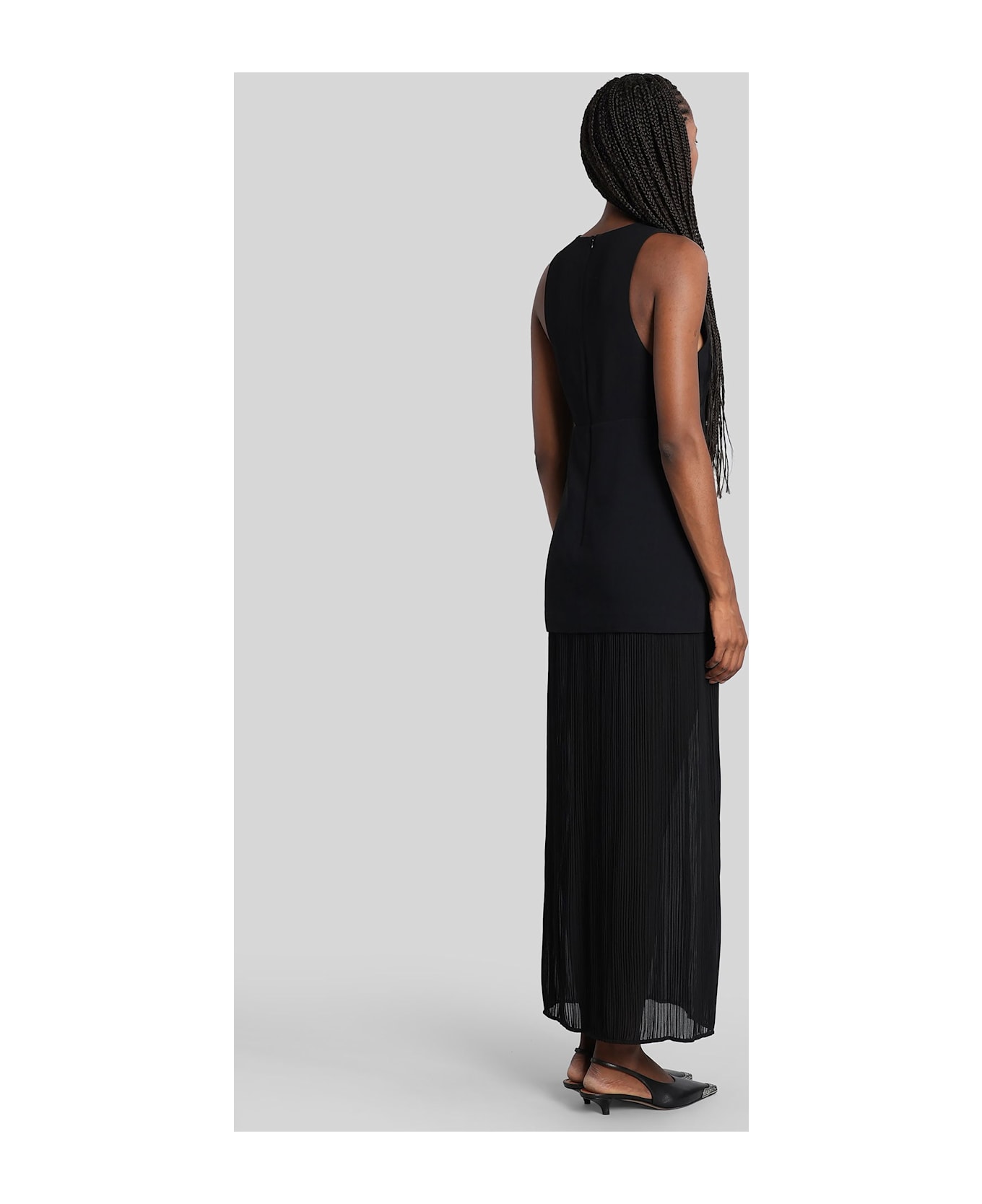 IRO Chloe Long Dress In Black Polyester - black