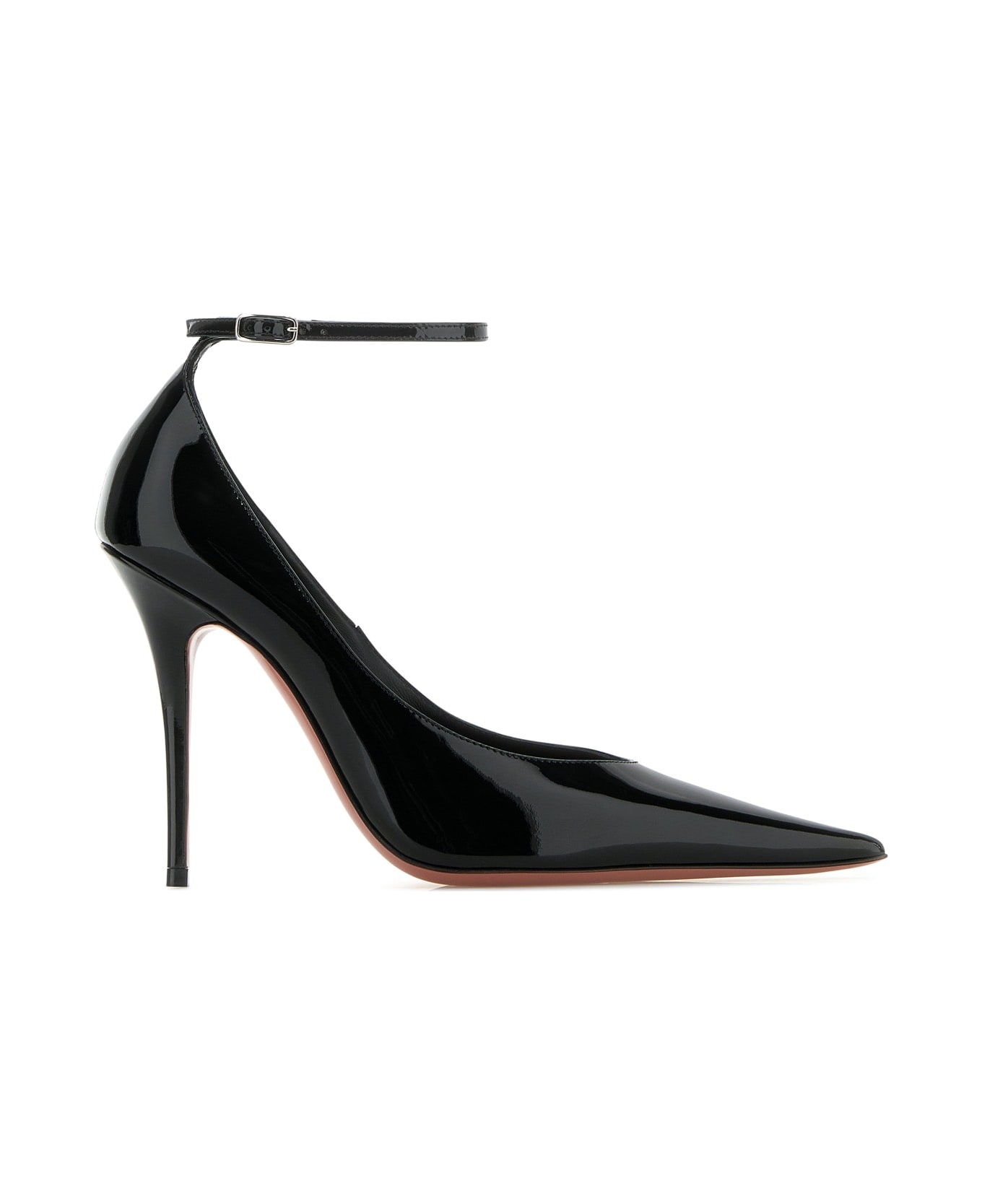 Amina Muaddi Anok Pump 105 Patent Black 105 Mm S - BLACK