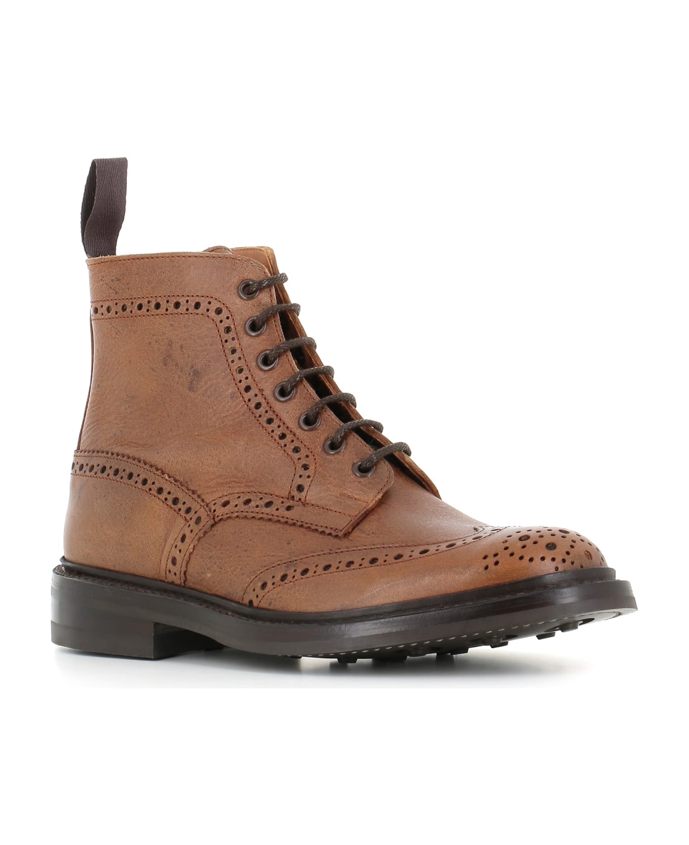 Tricker's Lace-up Boot Stow - Cognac