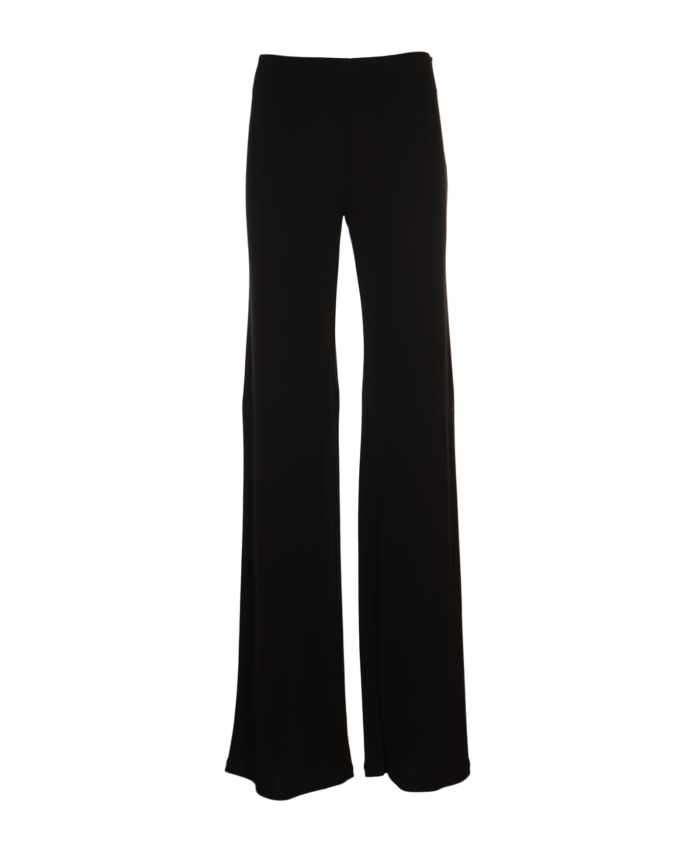 Alberta Ferretti Straight Leg Plain Trousers - Black