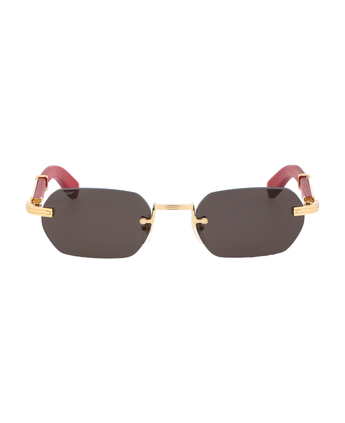 Cartier Eyewear Ct0362s Sunglasses - 004 GOLD RED GREY