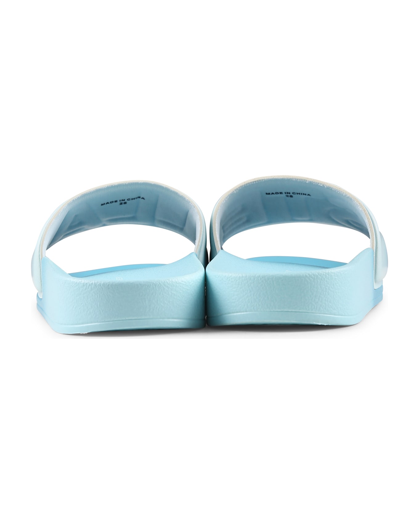 Stella McCartney Kids Light Blue Slippers For Boy With Logo - Light Blue