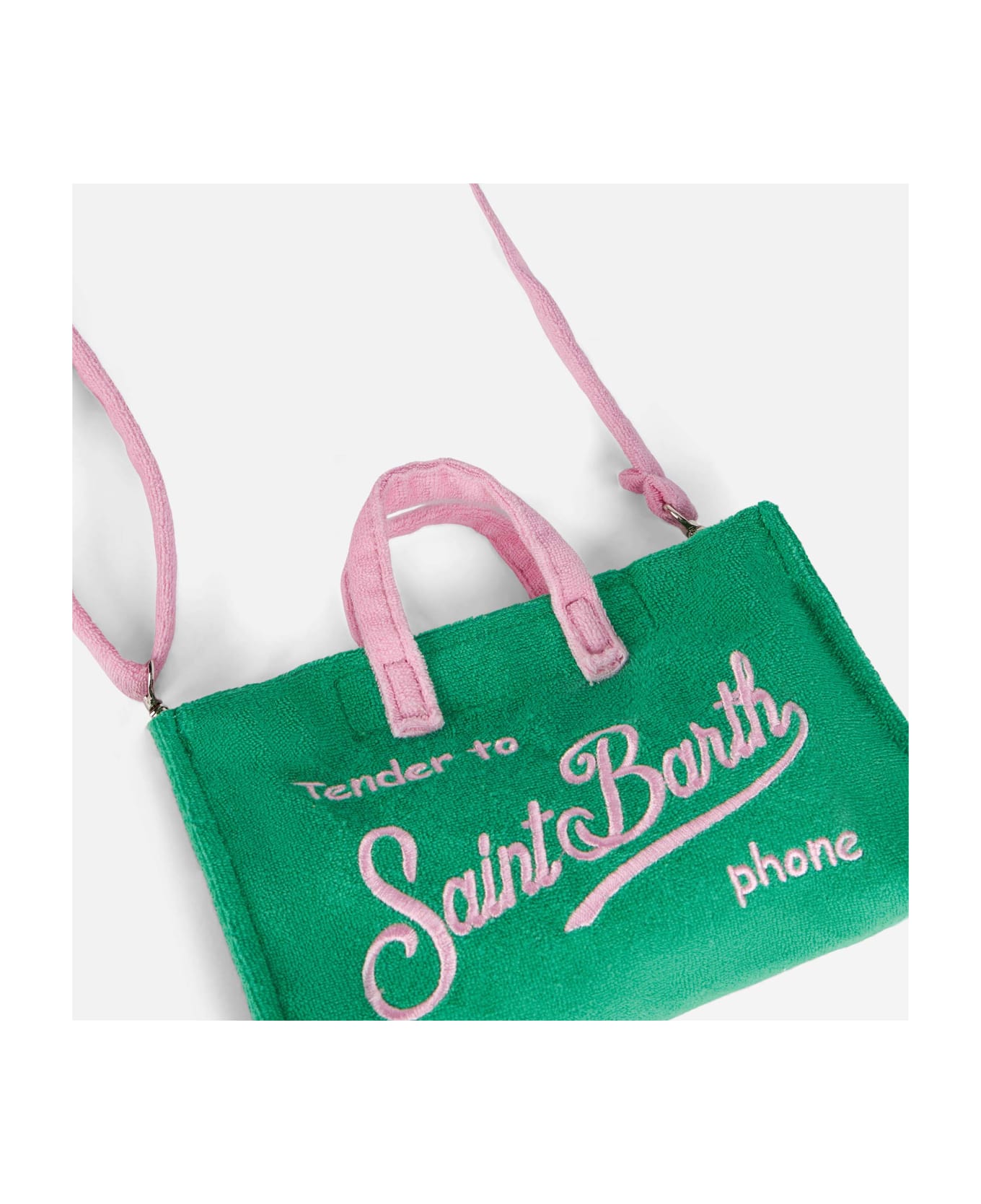 MC2 Saint Barth Phone Holder Green Terry Bag - GREEN デジタルアクセサリー