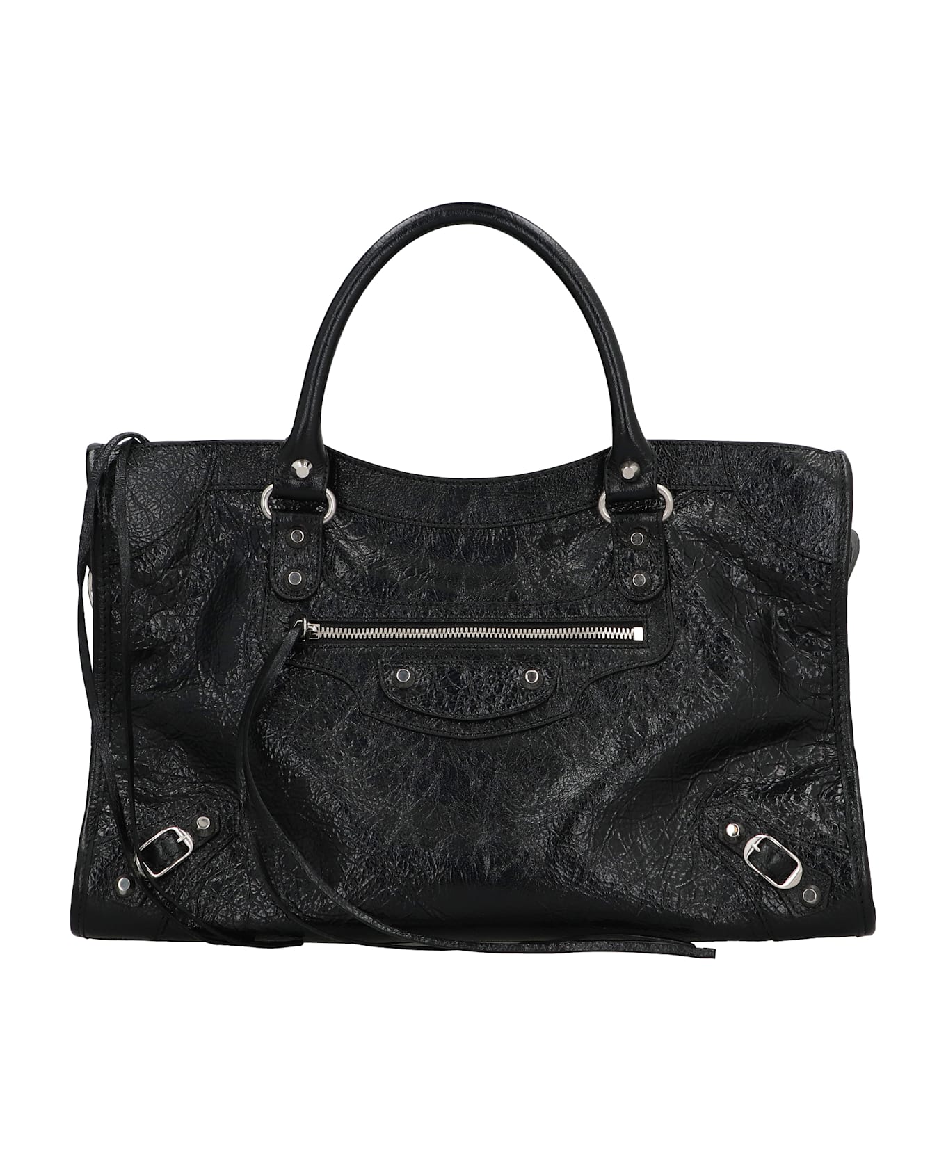 Balenciaga Le City Medium Leather Bag - black