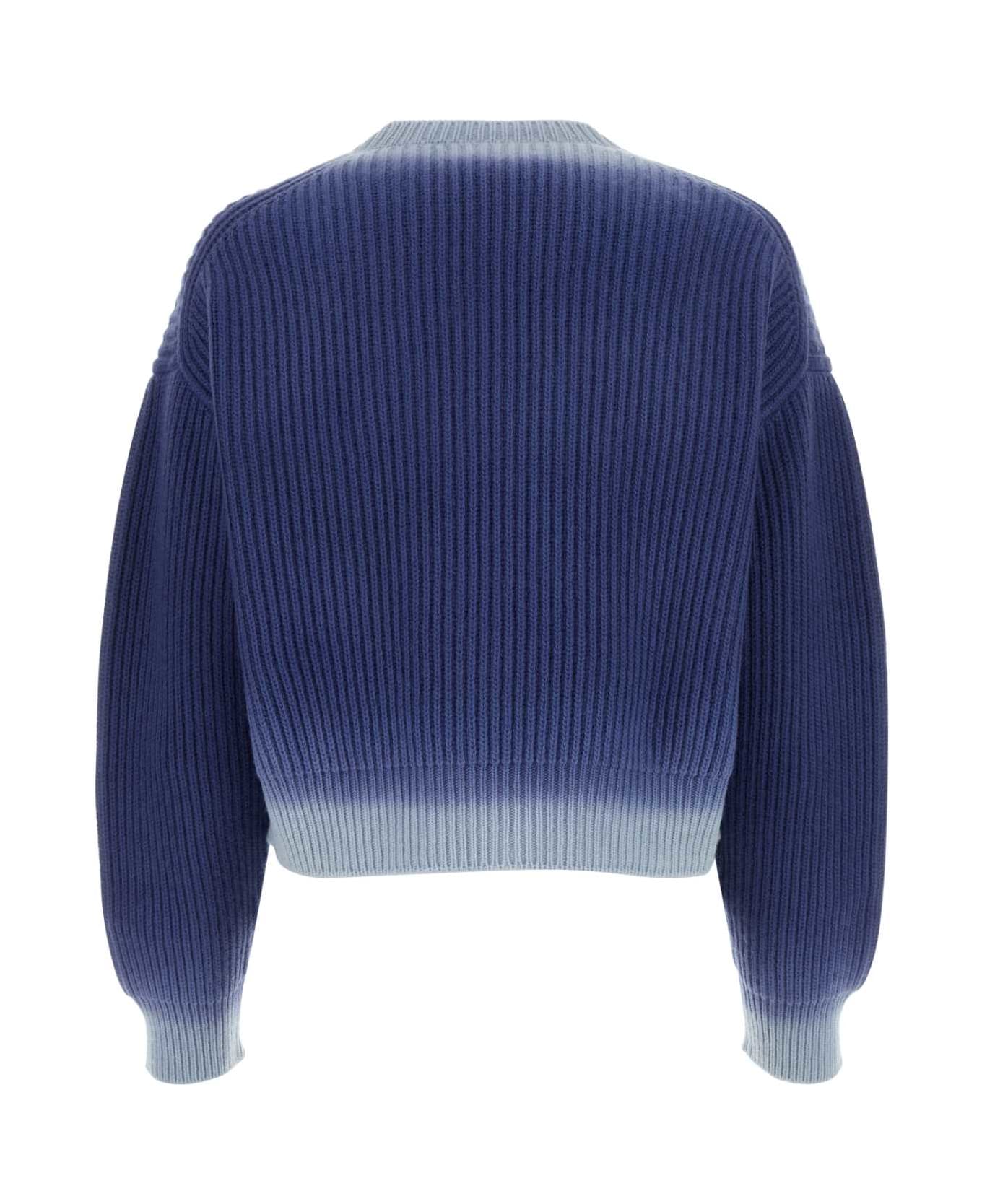 Miu Miu Blue Wool Sweater - INDACO ニットウェア