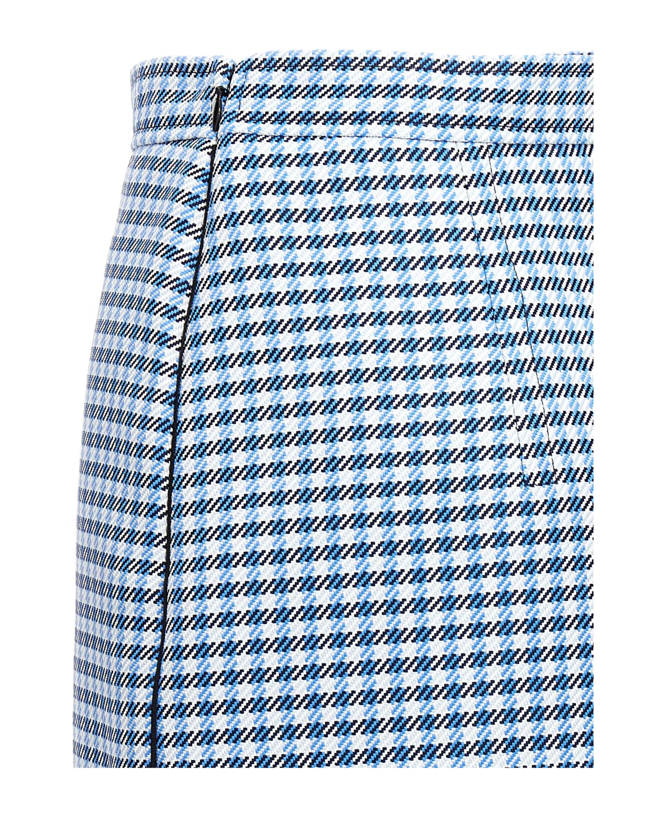 Marni Check Longuette Skirt - Light Blue