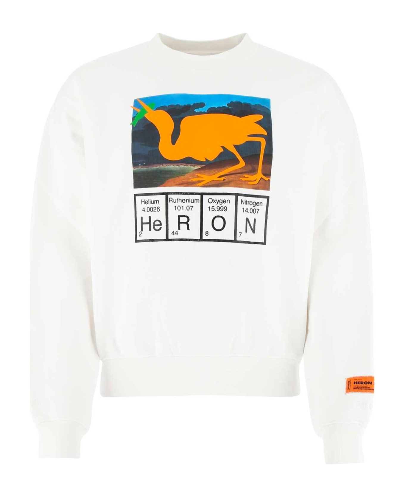 HERON PRESTON Periodic Table Print Sweatshirt - White