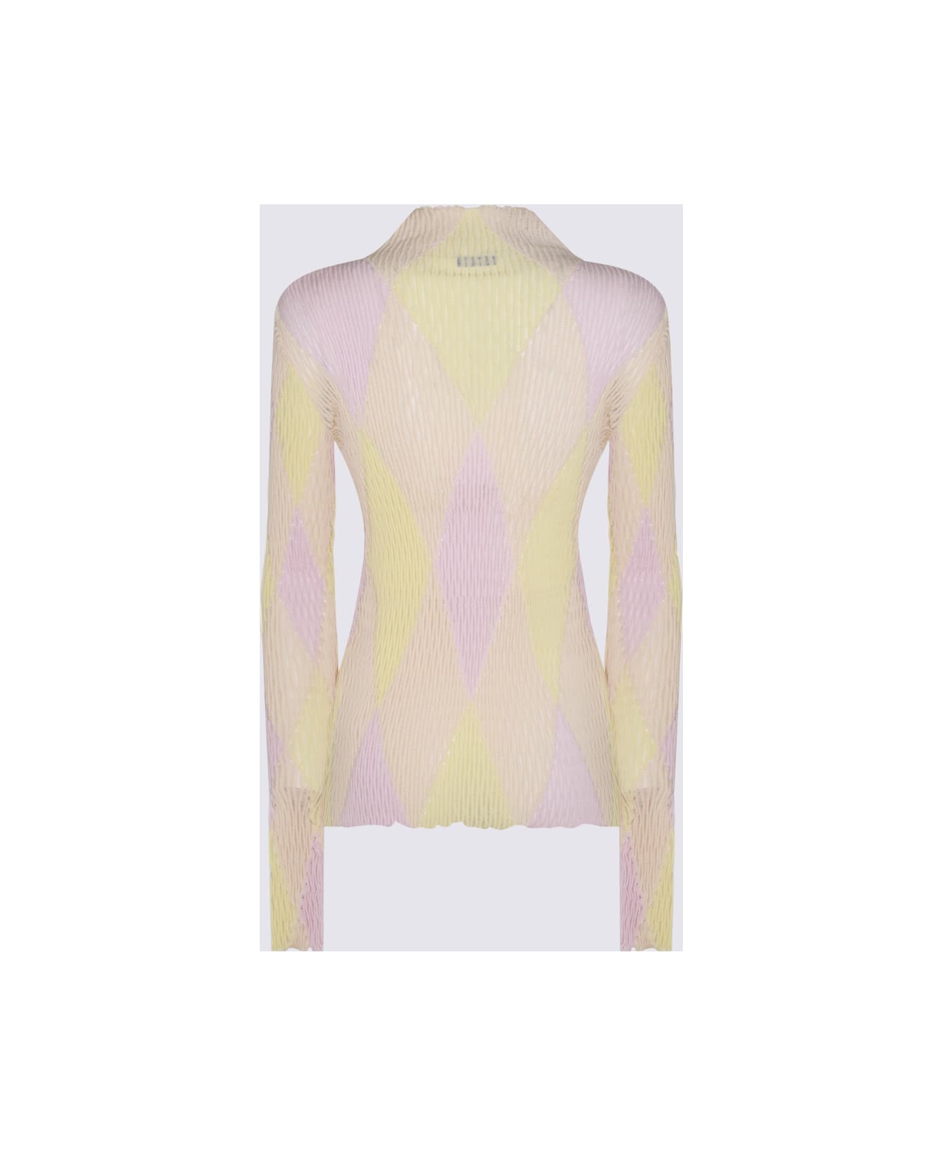 Burberry Eau White And Cream Cotton Knitwear - CAMEO IP PTTN