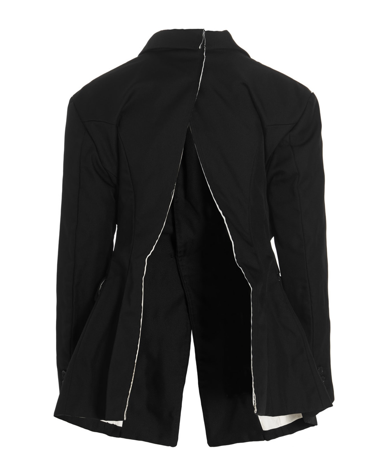 Comme des Garçons Maxi Split Blazer Jacket - Black  