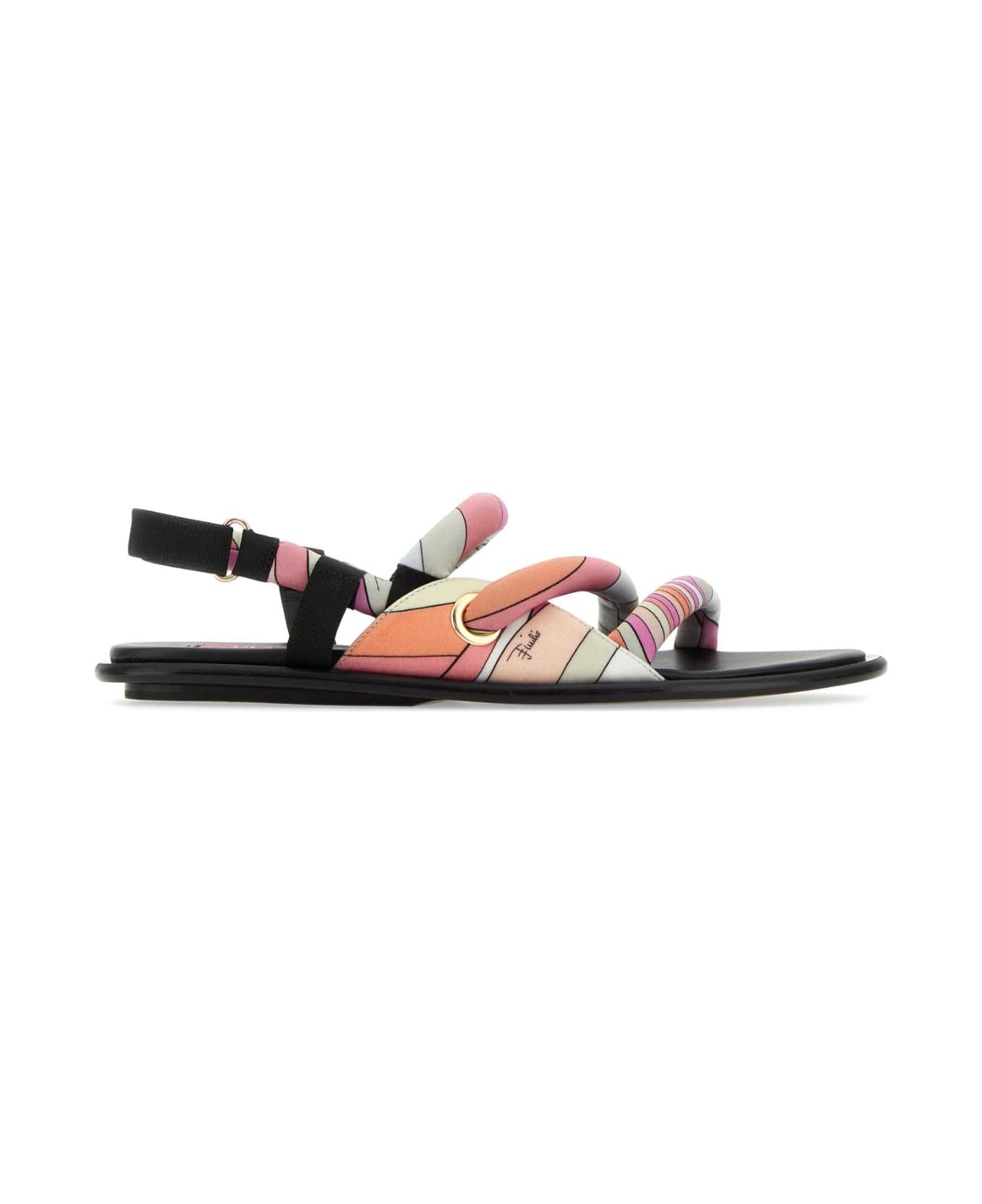 Pucci Printed Fabric Lee Sandals - ROSA