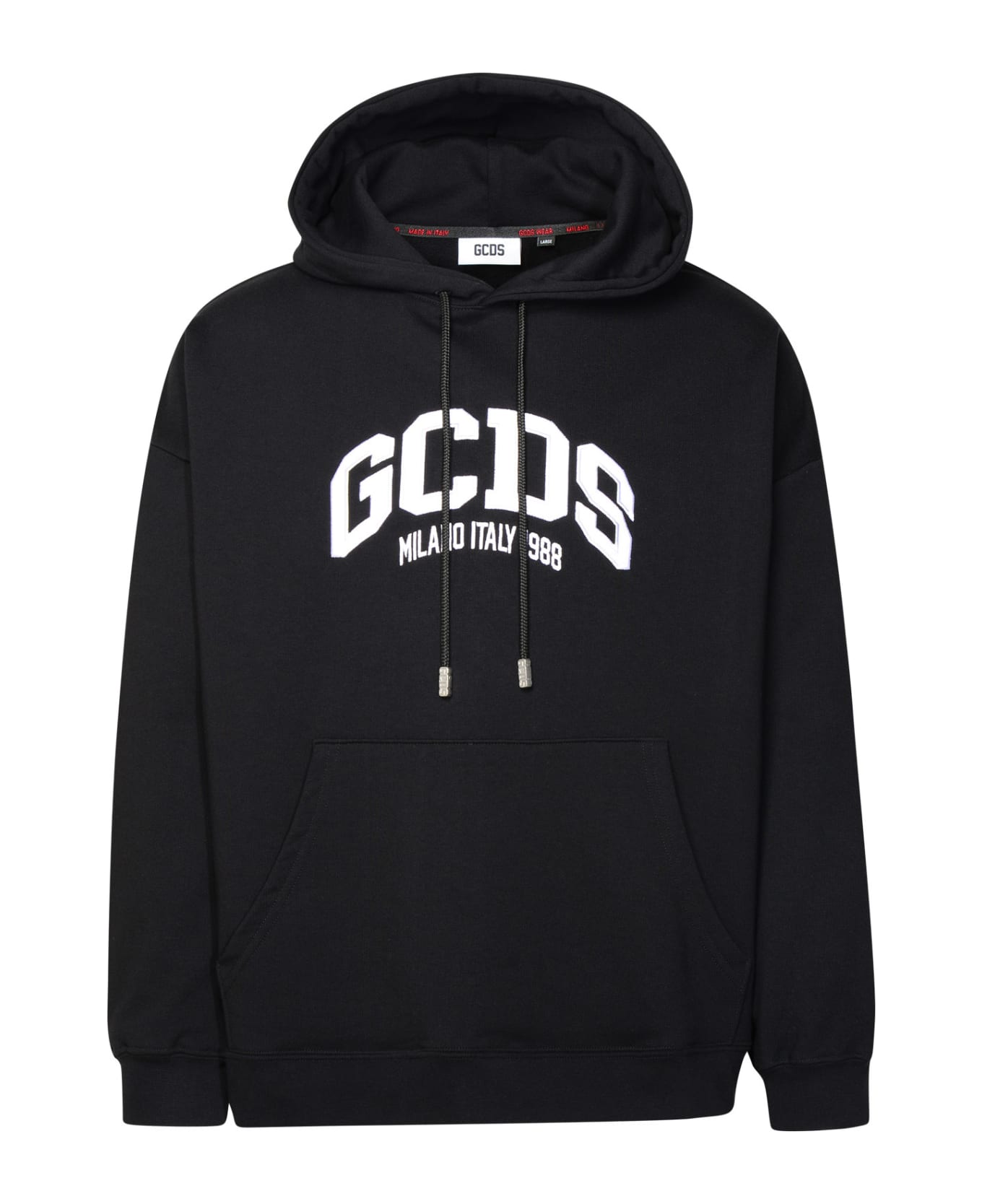 GCDS Black Cotton Sweatshirt - Black