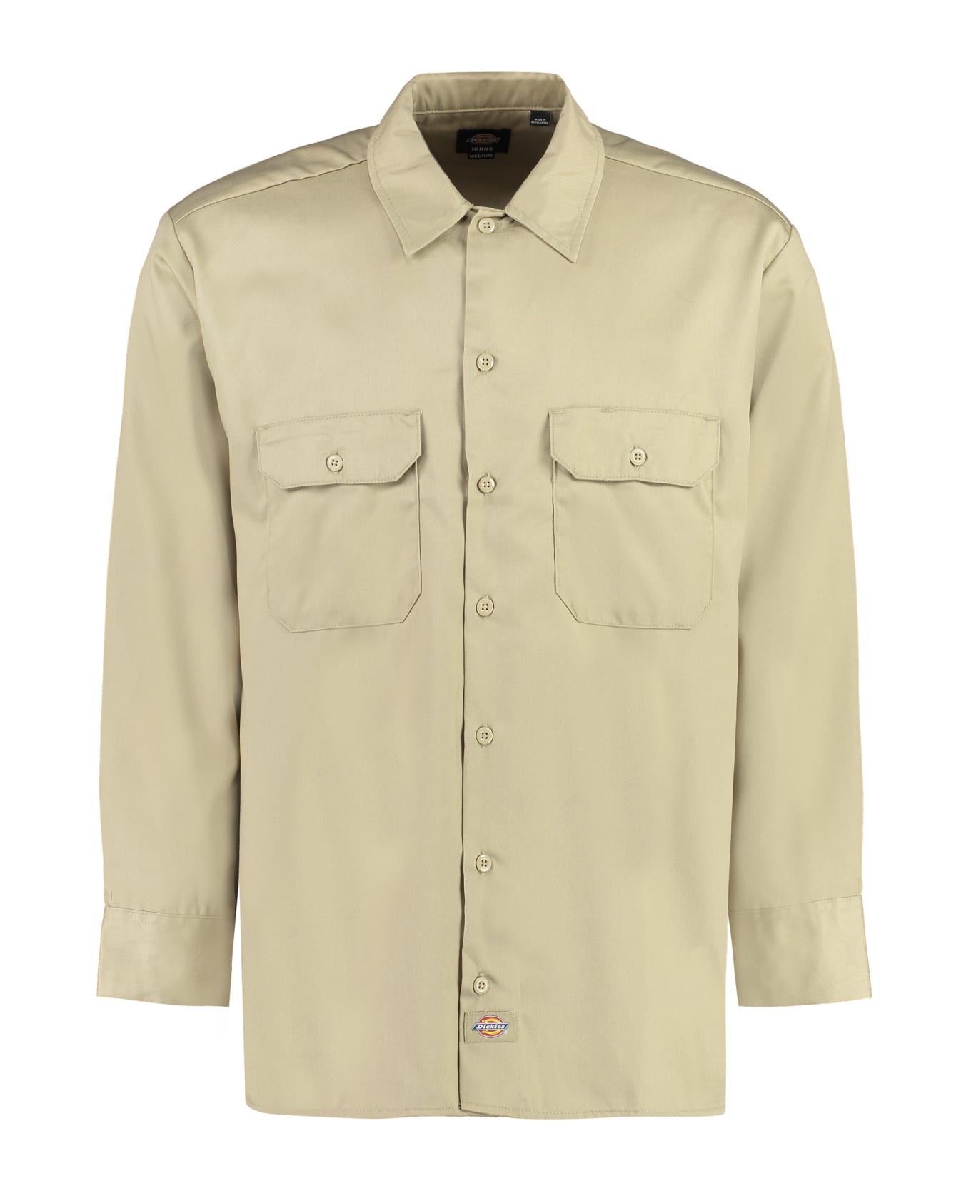 Dickies Long Sleeve Cotton Blend Shirt - khaki