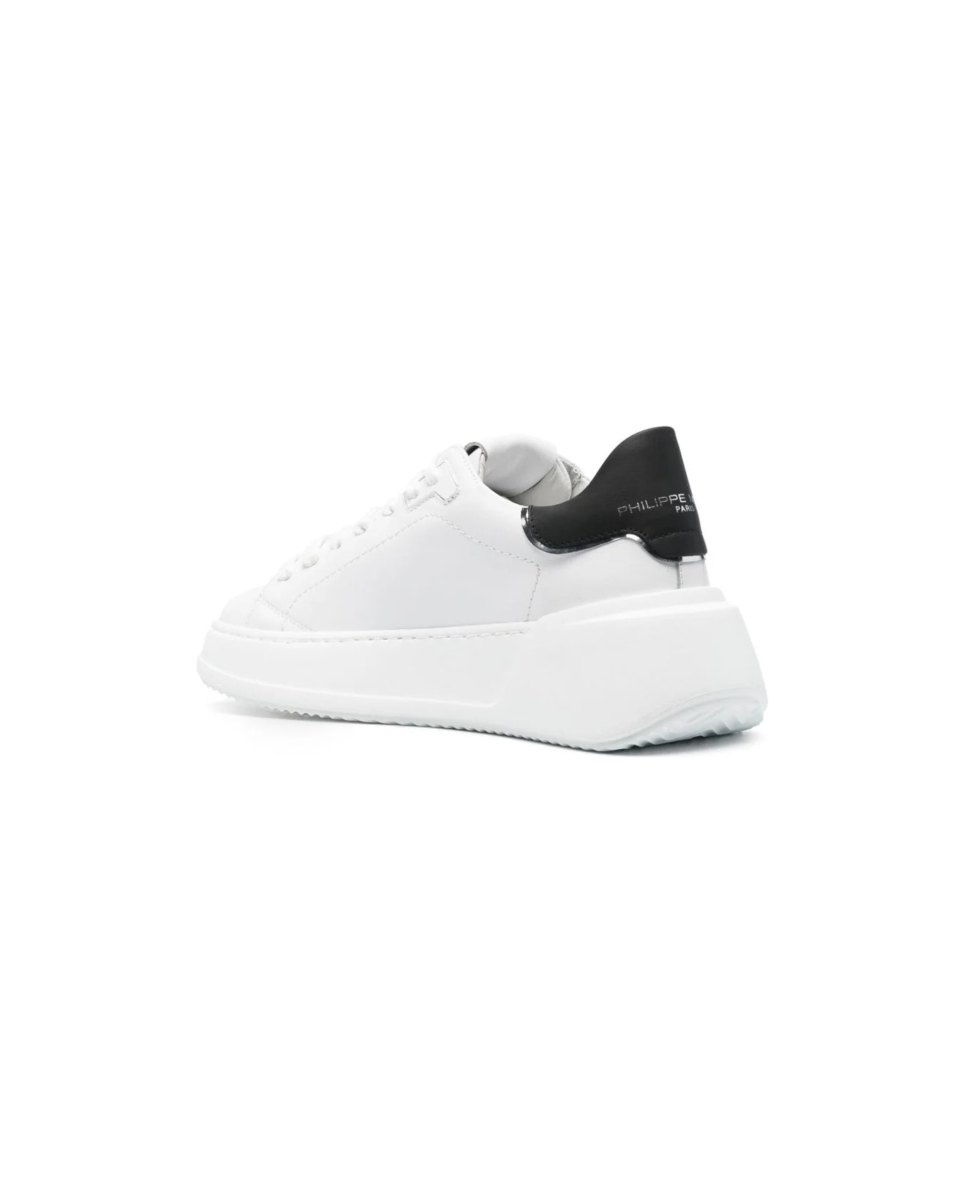 Philippe Model Tres Temple Sneakers - White And Black - White