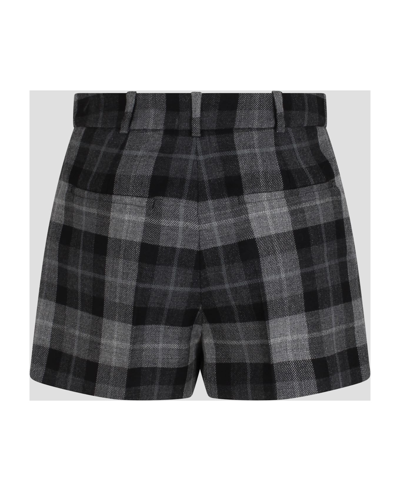 Dior Laine Tartan Shorts - Grey