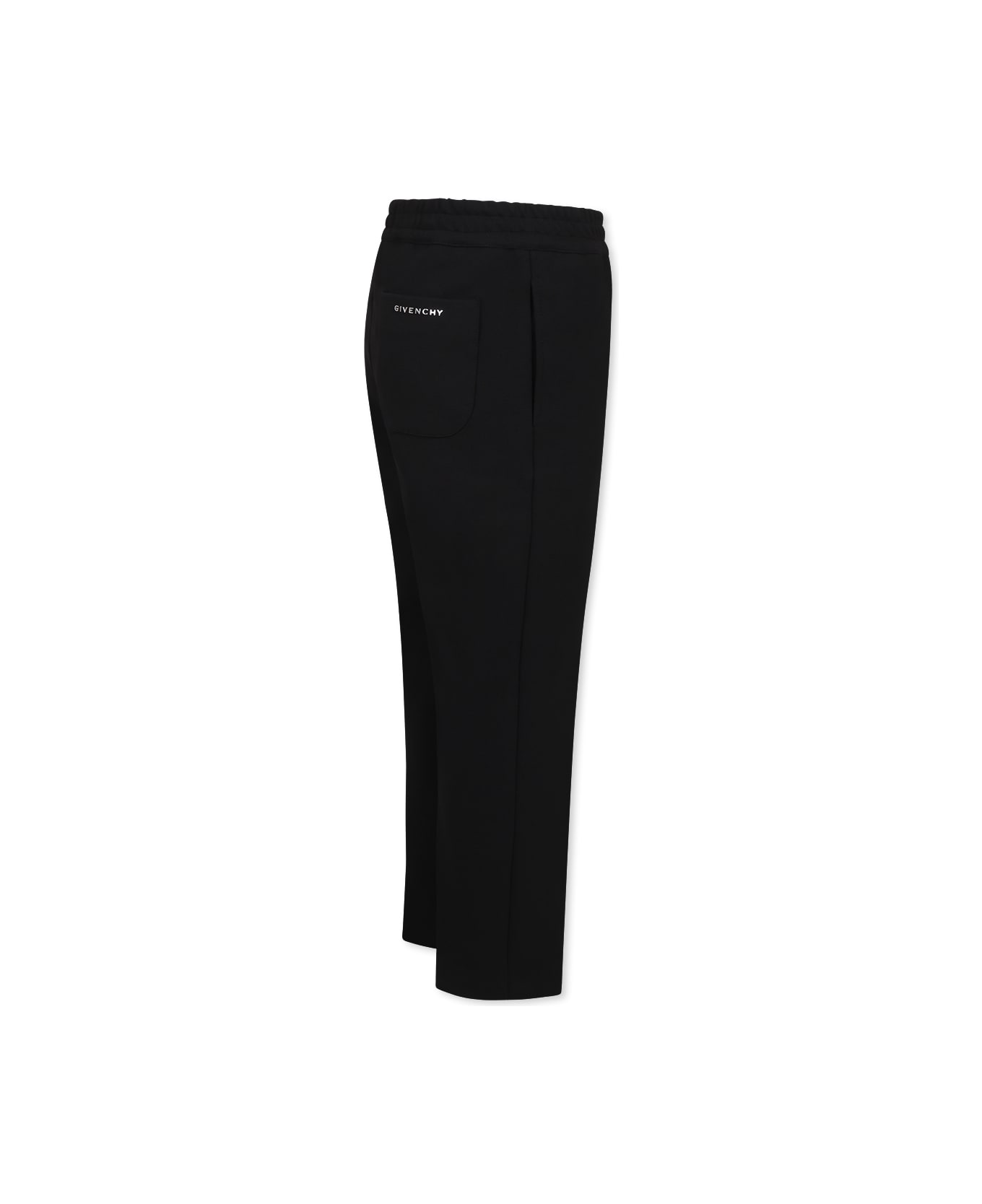 Givenchy Black Trousers For Boy With Logo - Black