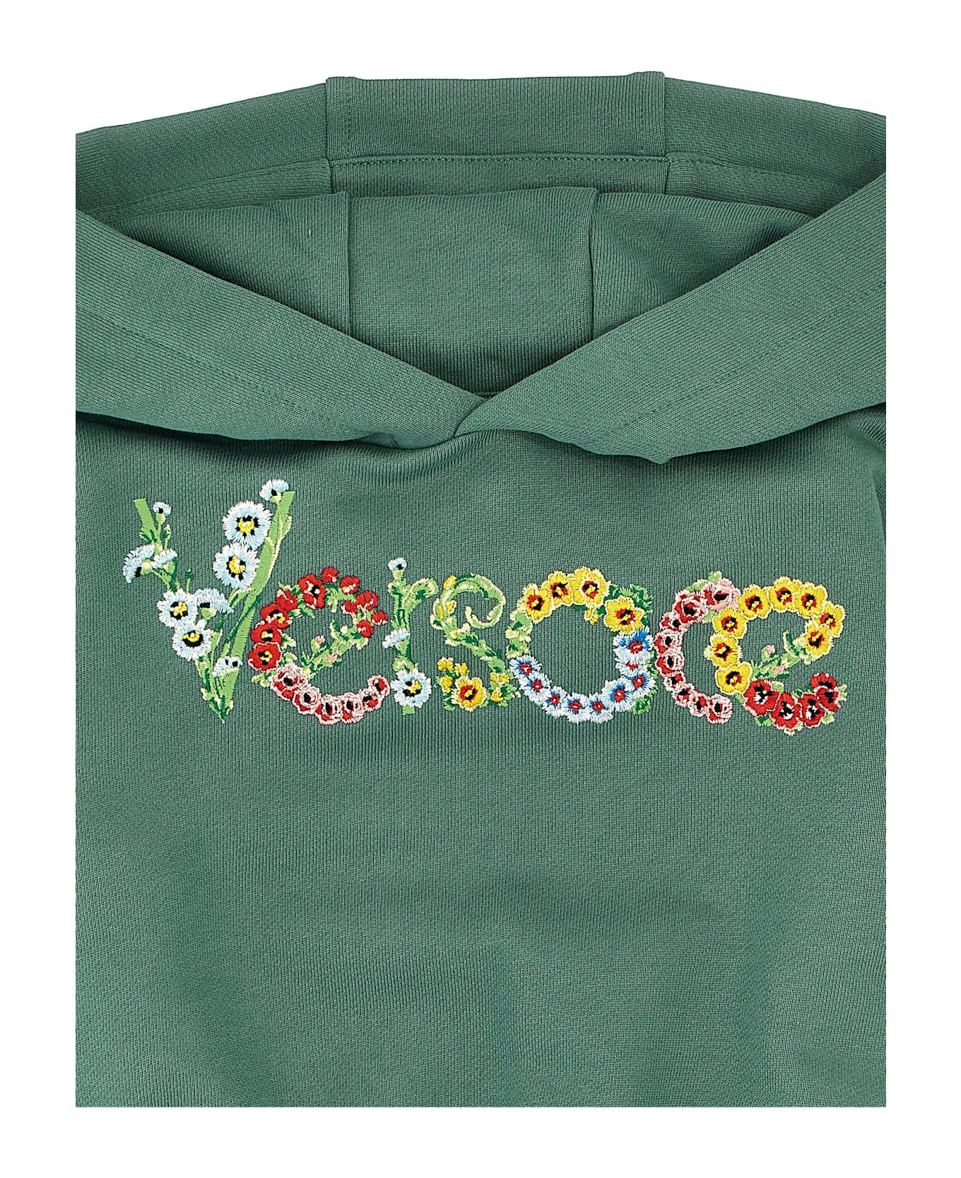 Versace Embroidered Hoodie - Green