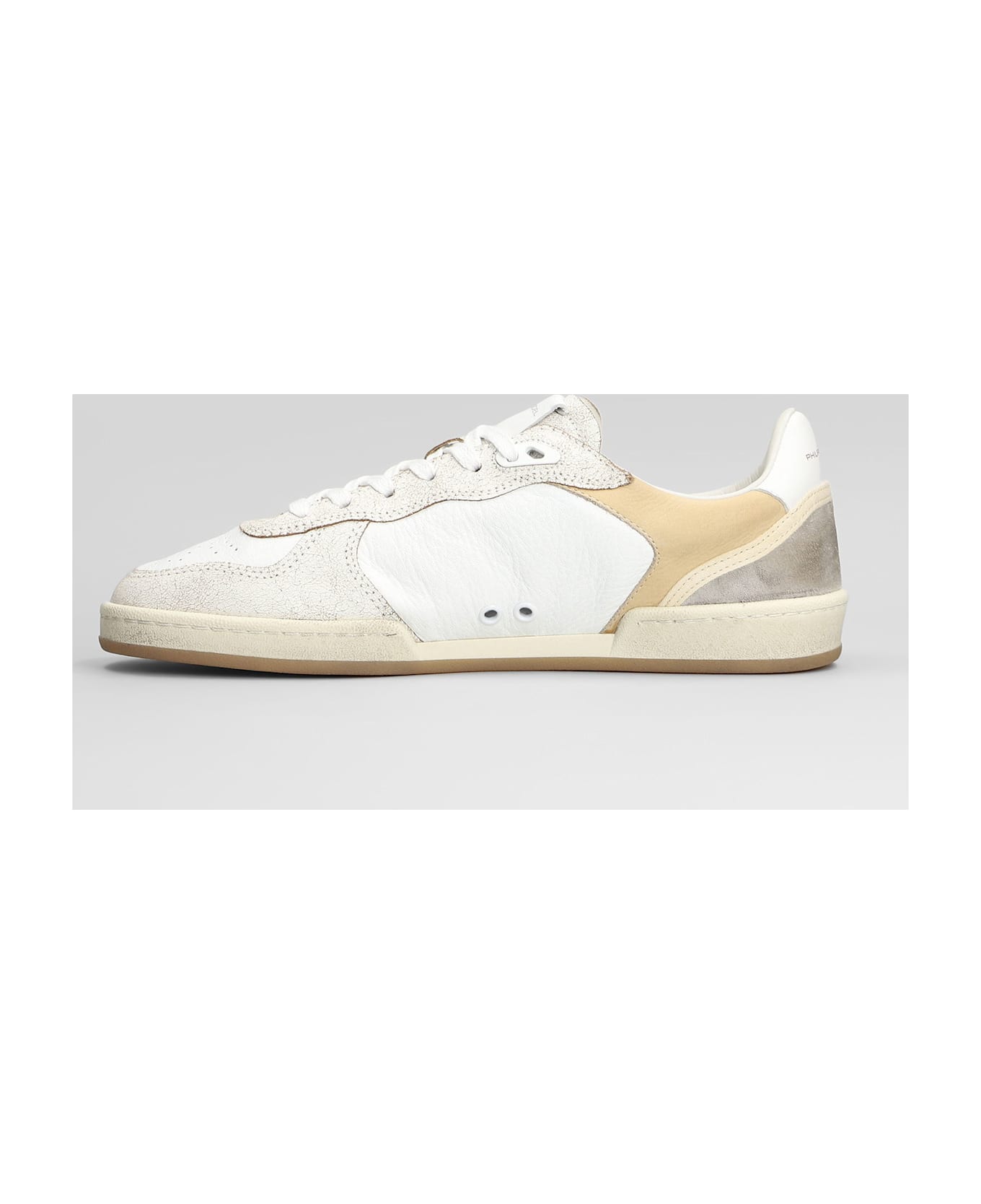 Philippe Model Pgal Low Sneakers In White Leather - white