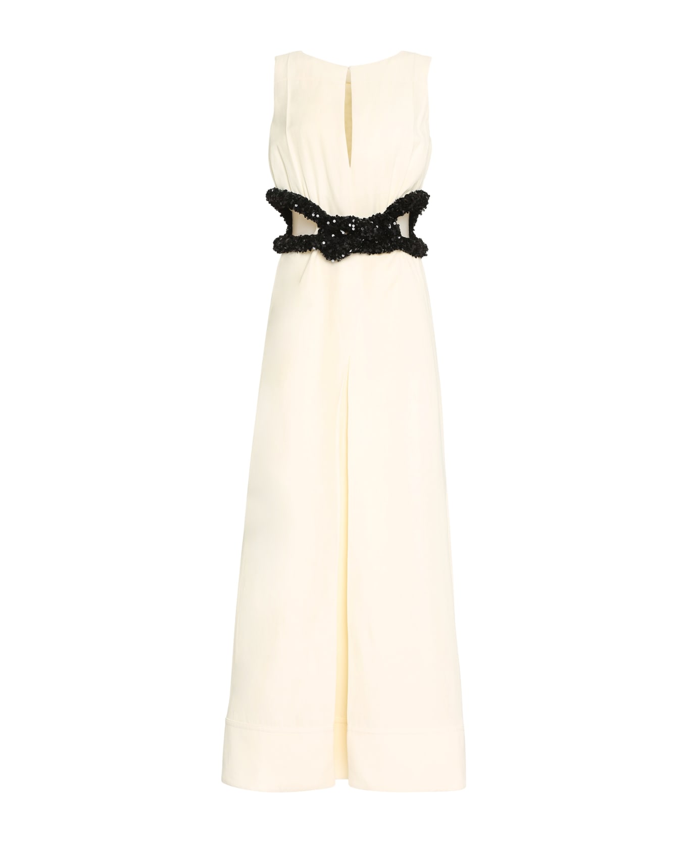 Jil Sander Natural Long Elegant Dress - Bianco