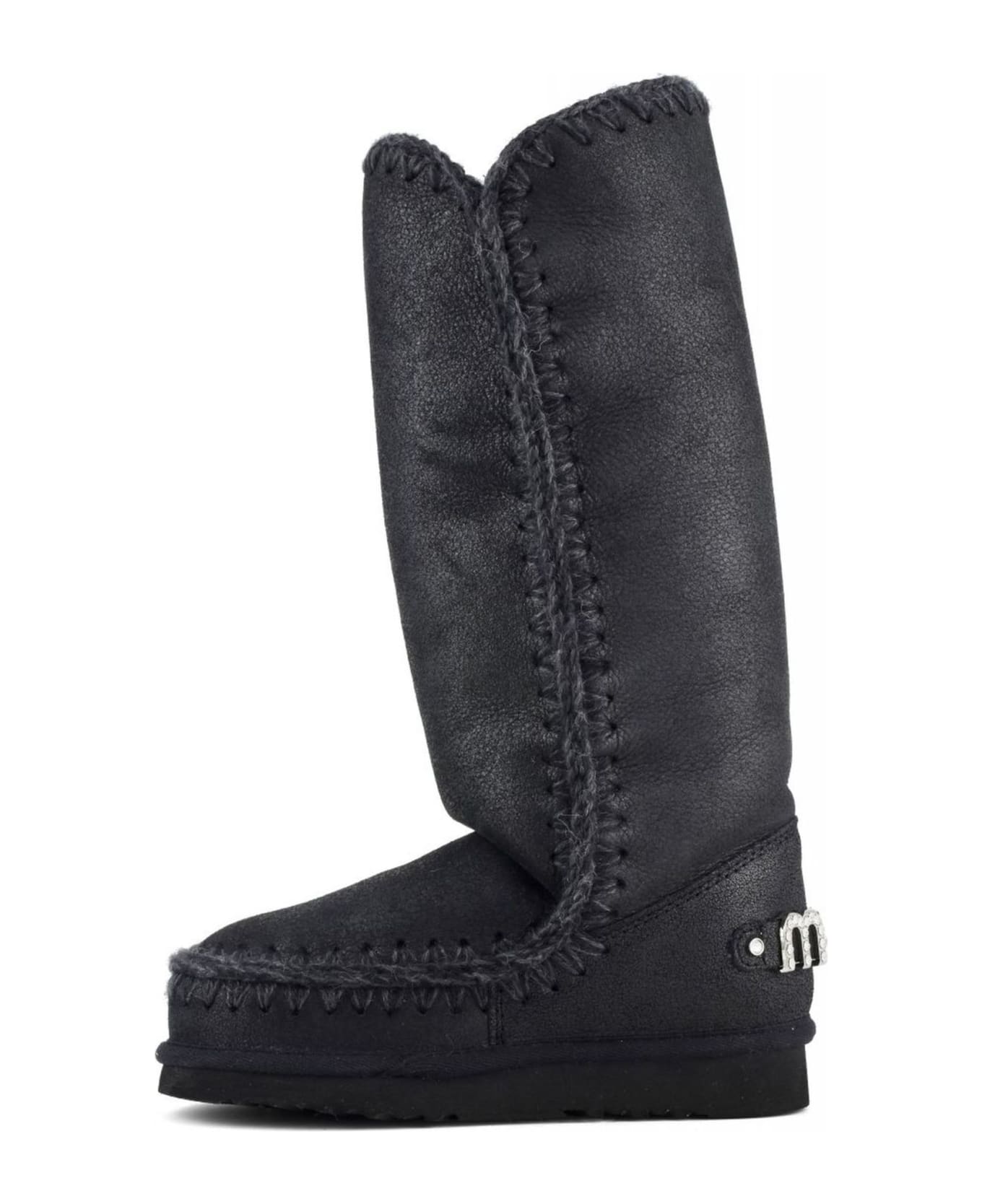 Mou Cracked Black Sheepskin Eskimo 40 - Nero